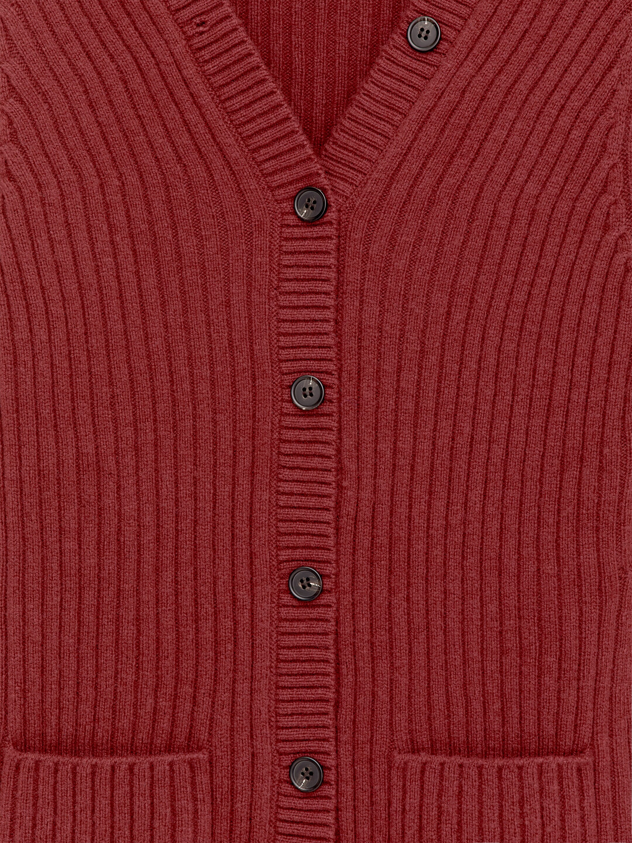 Nagyobb kép megtekintése: Bordás kötött kardigán - Bordó | H&M HU 6