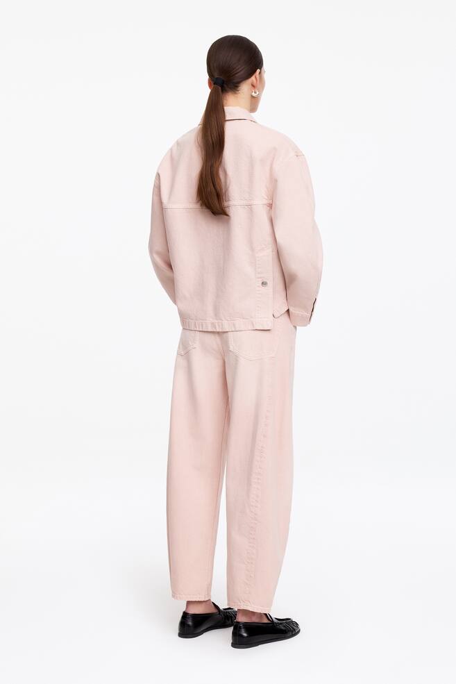 Kastiges Overshirt aus Denim -Rosa - 5