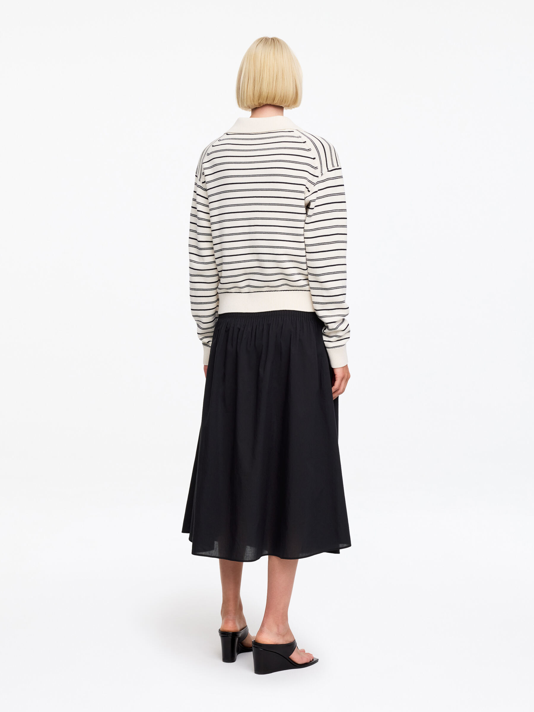 Voile-Rock mit Biesen - Schwarz - Regular Fit - Damen - StillMedia/Lookbook - 5