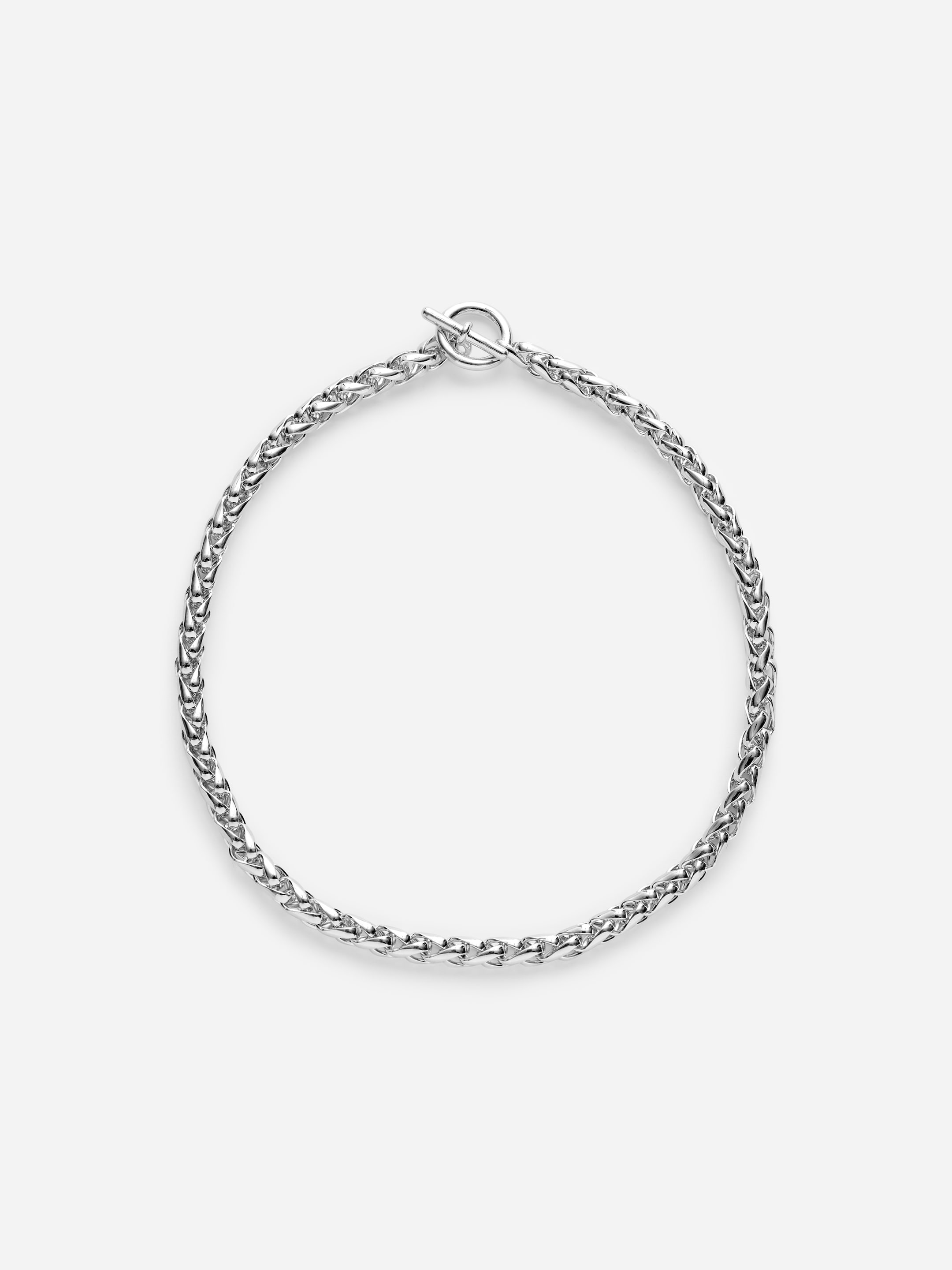 SIlver-Plated Rope Chain-#DFDEDE-18042