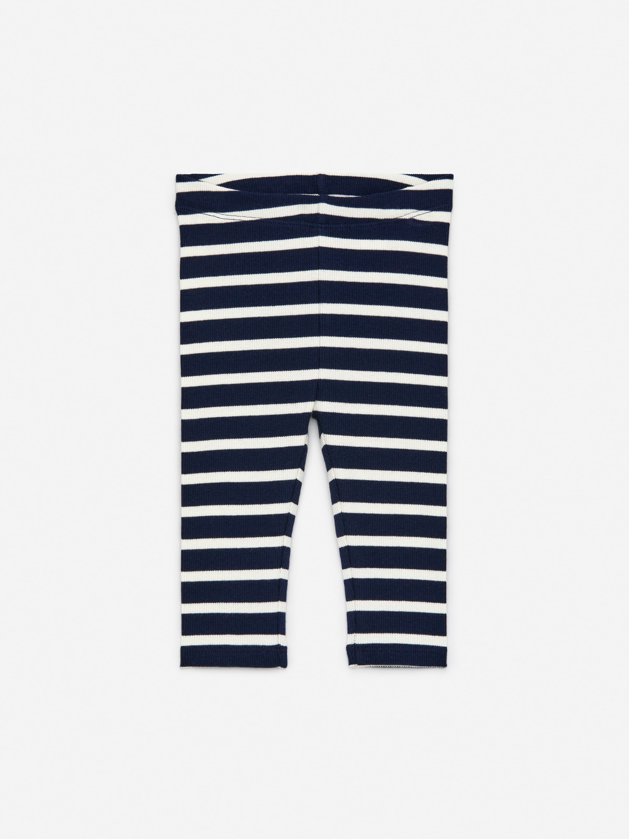 Ribbade leggings - Mörkblå/off-white - Slim fit - Children - StillMedia/DescriptiveStillLife - 2