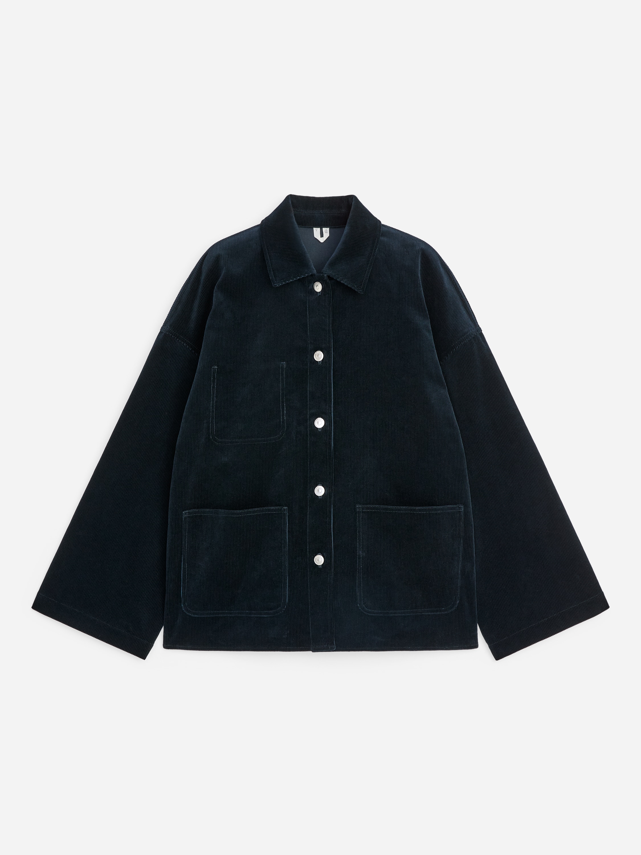 Lockeres Overshirt aus Cord - Dunkelblau
