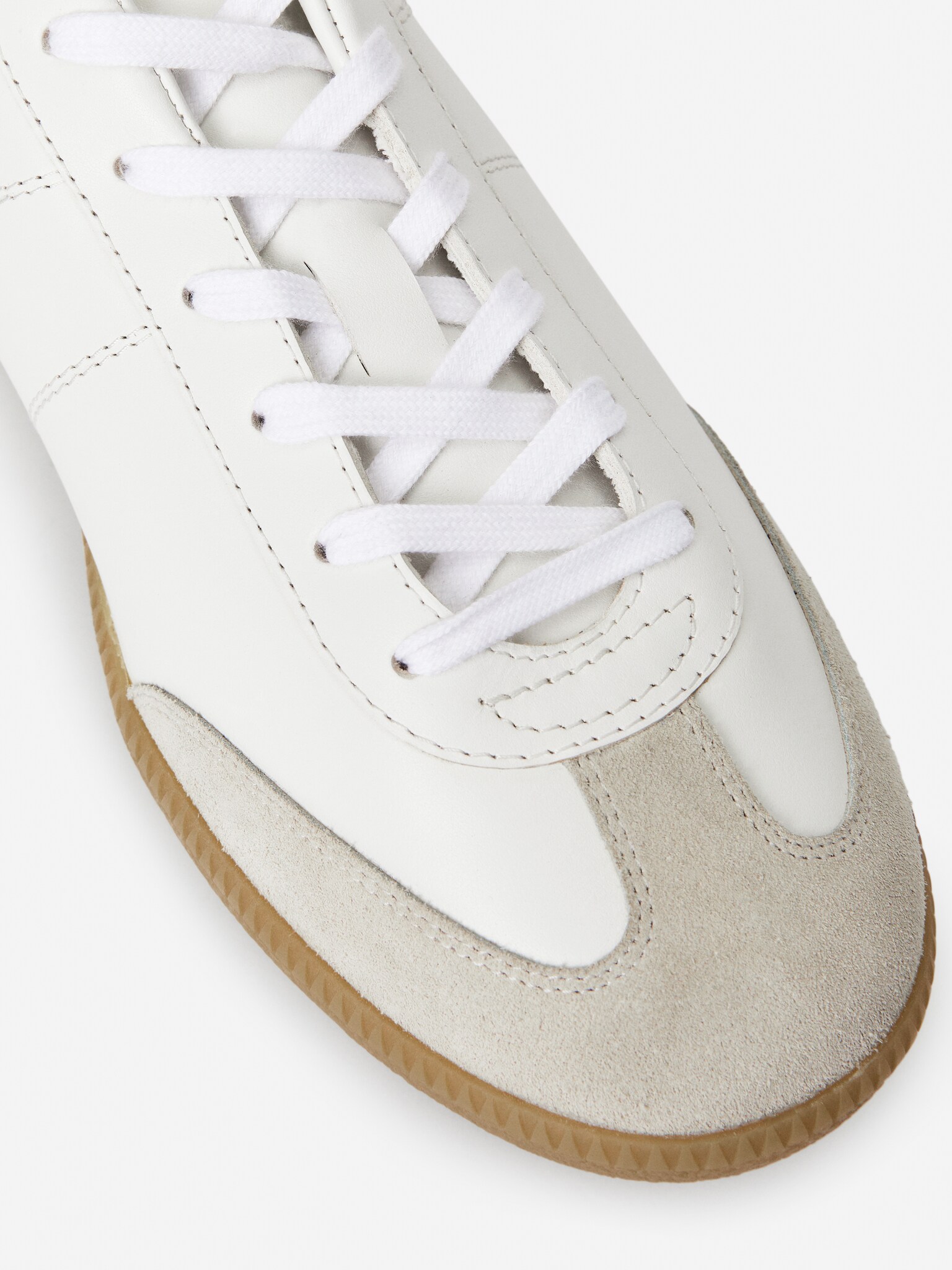Baskets en cuir - Blanc/Noir - 5