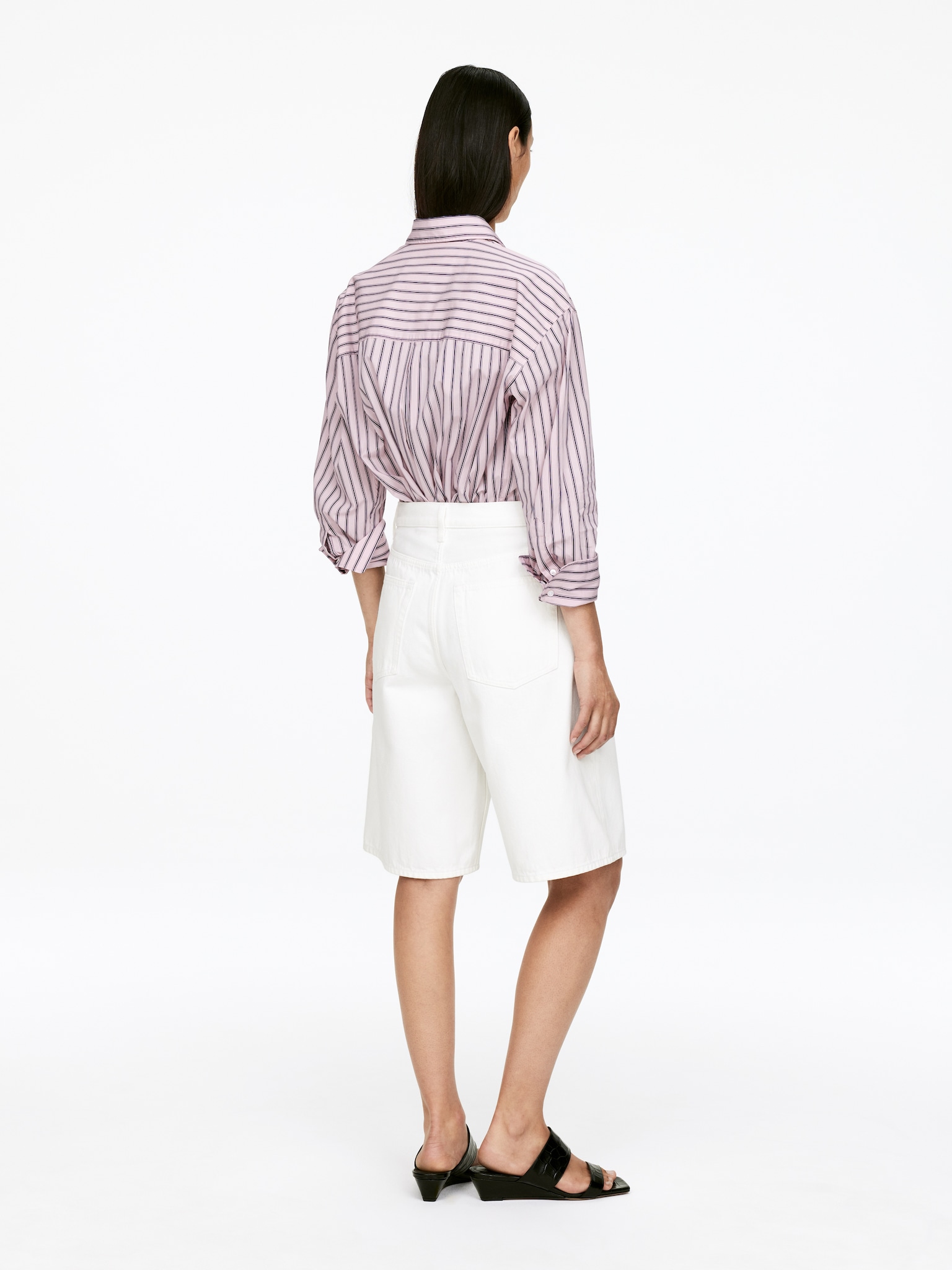 Cotton Poplin Shirt - Pink/Blue/Blue/Burgundy/Khaki Green - 3