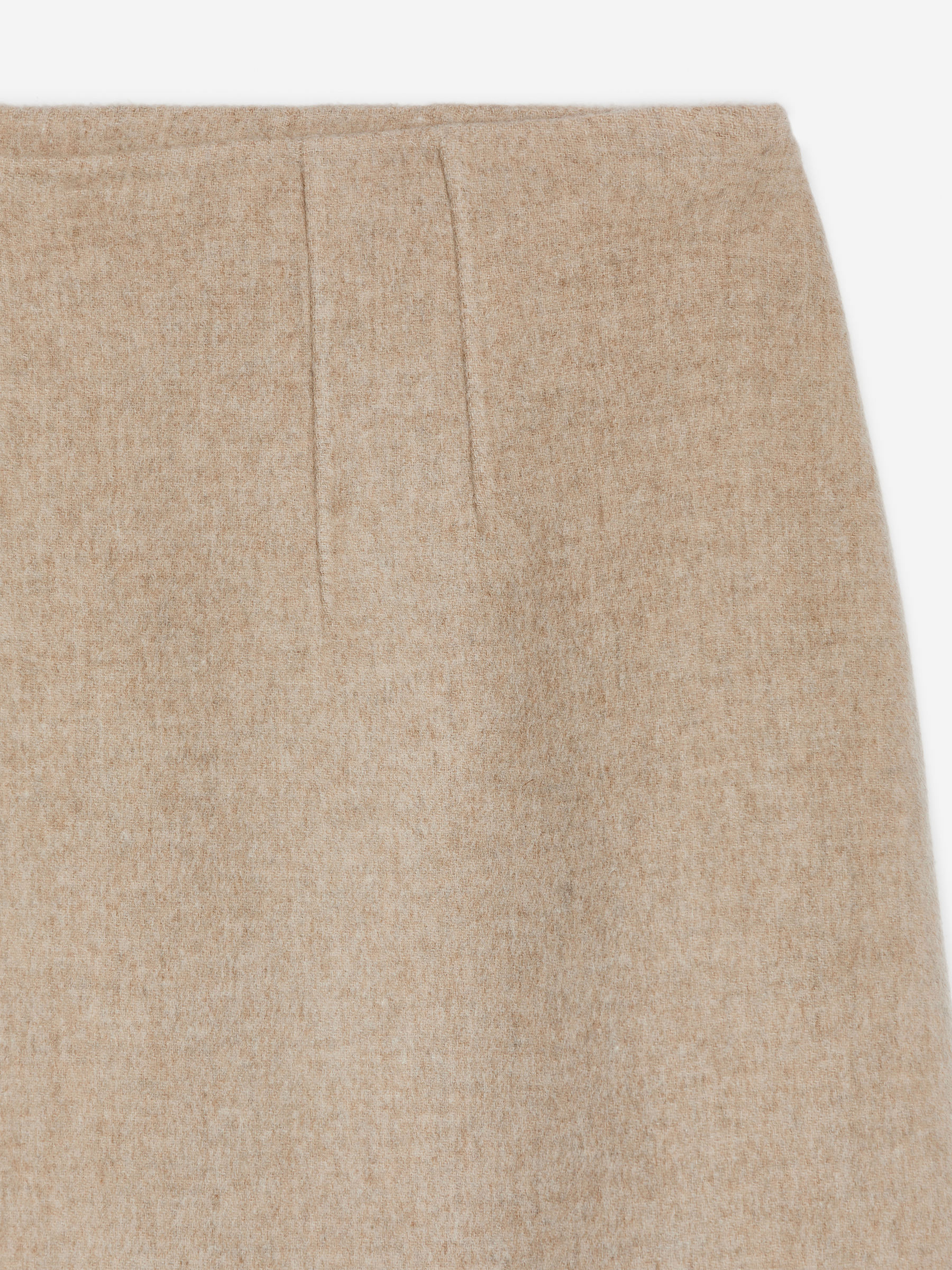 Double-Face Wool-Lyocell Skirt - Beige - Regular fit - Women - StillMedia/DescriptiveDetail - 1