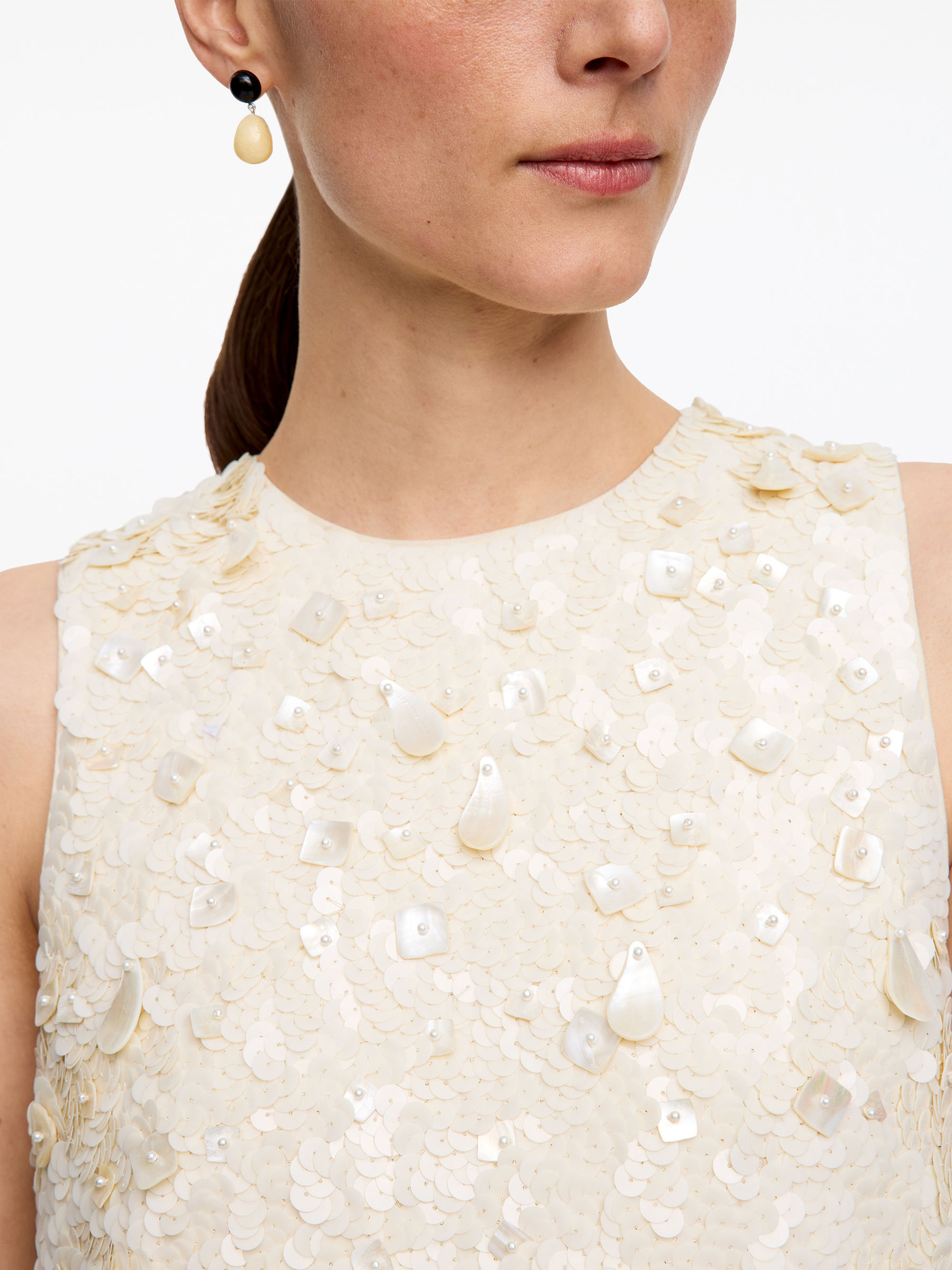 Vestido mini de lentejuelas - Crema - Corte estándar - Women - StillMedia/Lookbook - 11