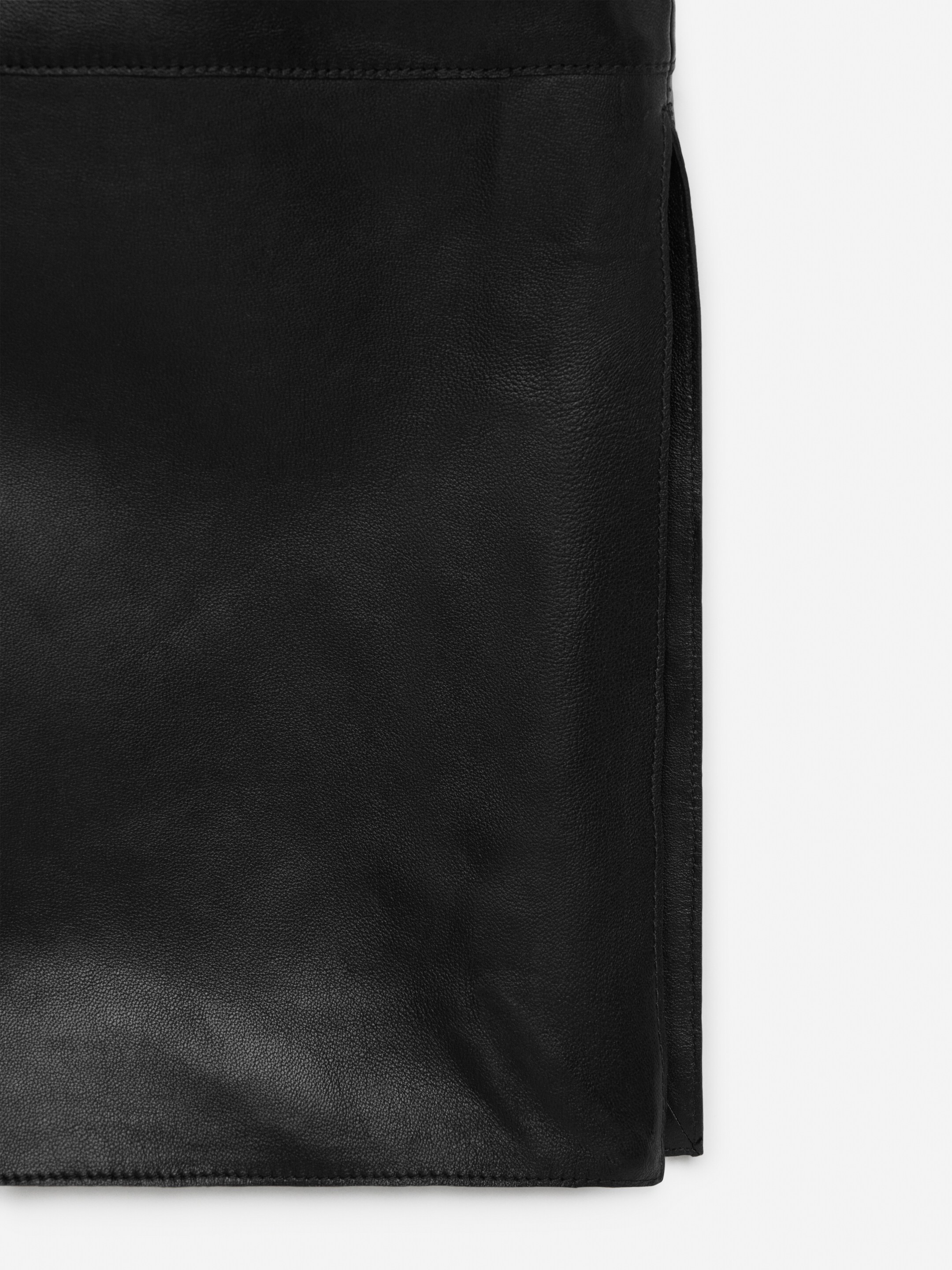 Robe en cuir à col ouvert - Noir - Regular fit - Femme - StillMedia/DescriptiveDetail - 2