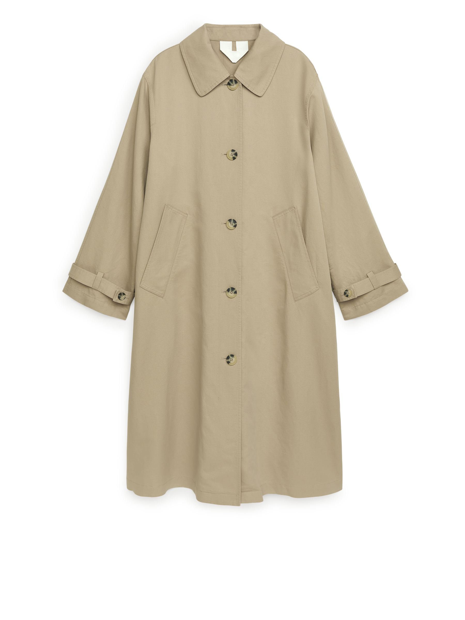Oversized Linen Blend Coat - Beige - Women - StillMedia/DescriptiveStillLife - 1