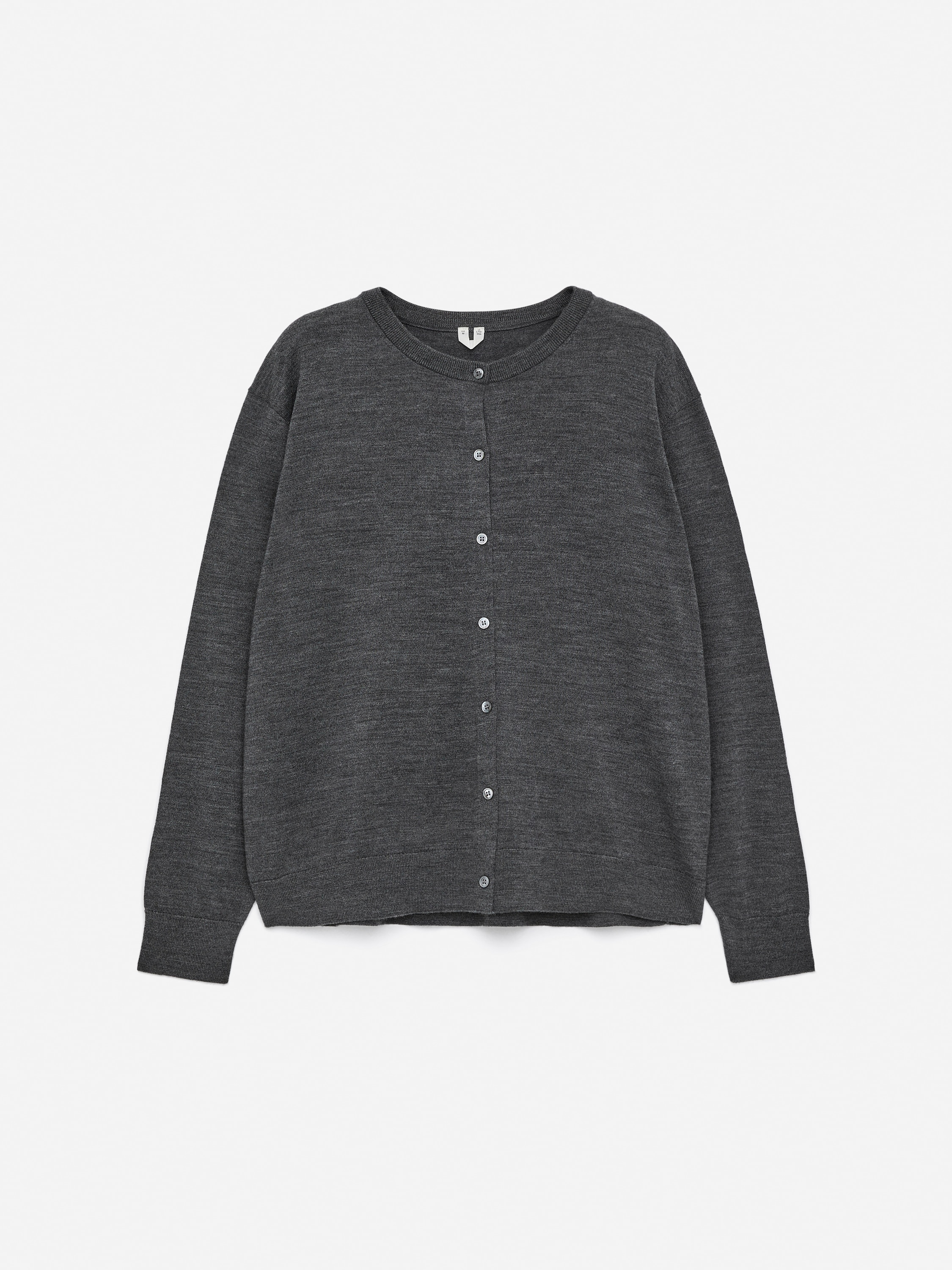 Cardigan in lana merino - Grigio