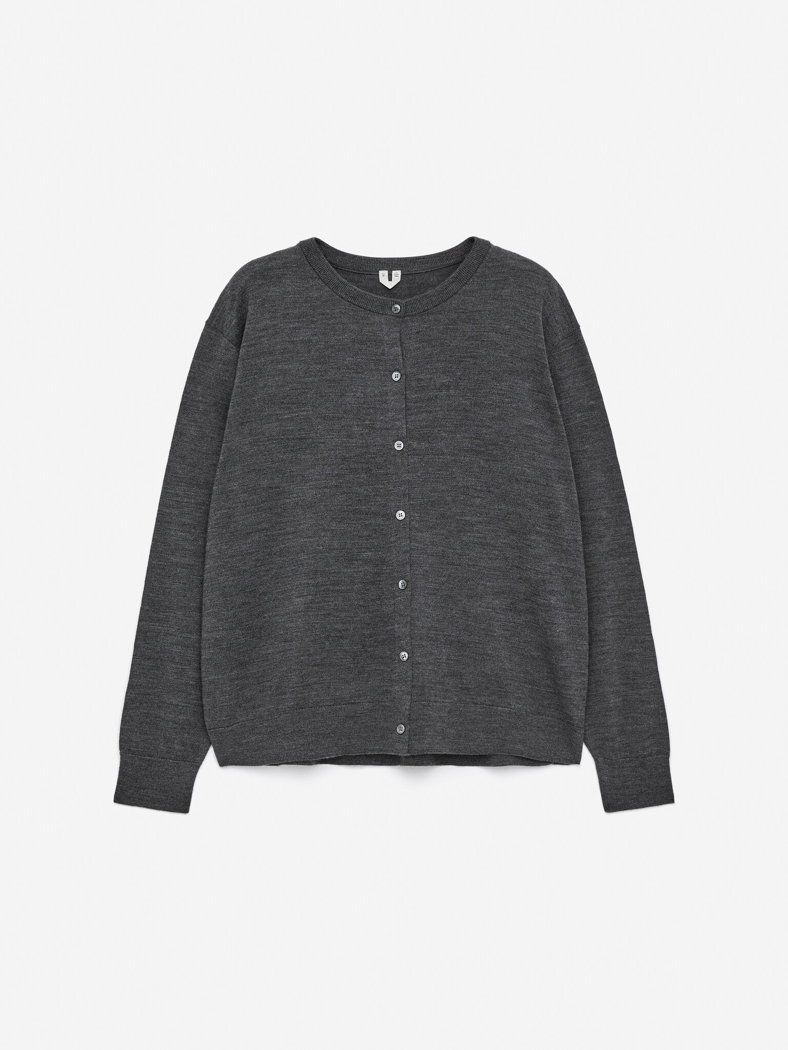 Merino Wool Cardigan - Grey - 2