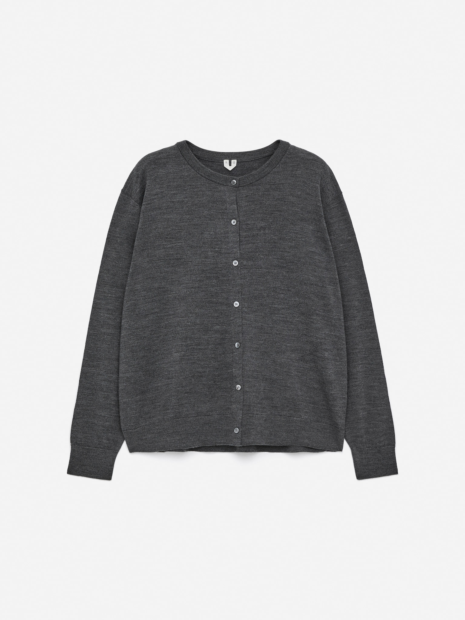 Merino Wool Cardigan - Grey - 2