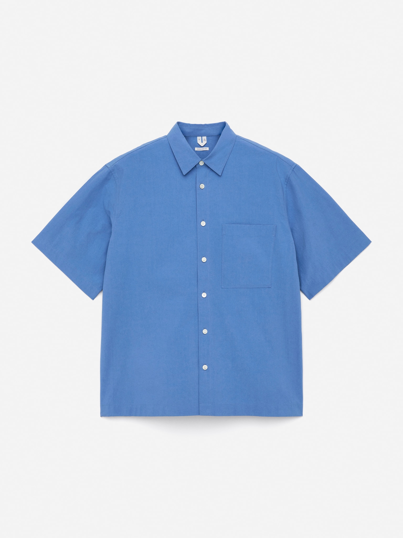 Chemise oversize en popeline - Bleu/Taupe - 2