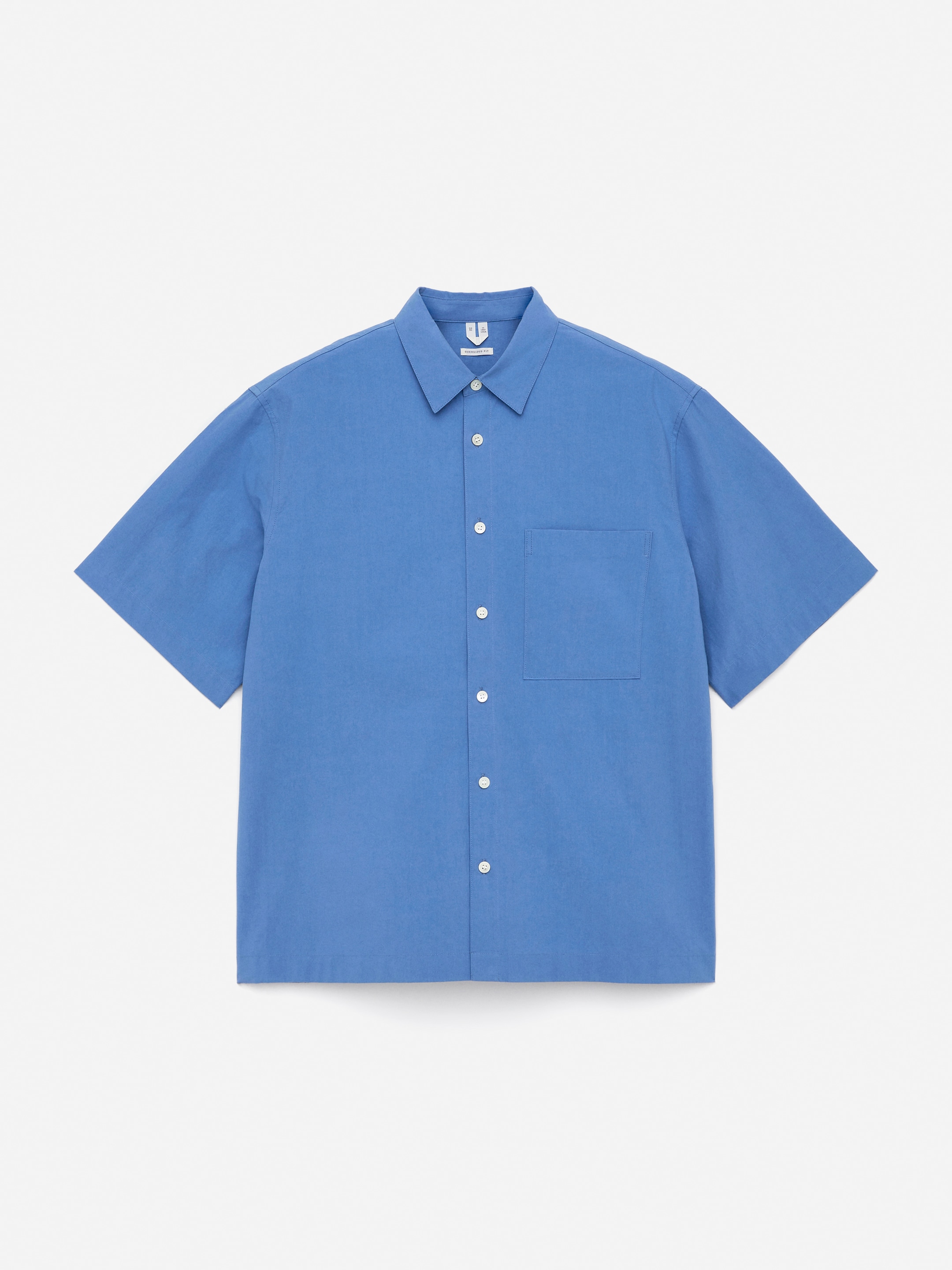 Visa större bild: Oversized poplinskjorta - Blå - HERR | H&M SE 5