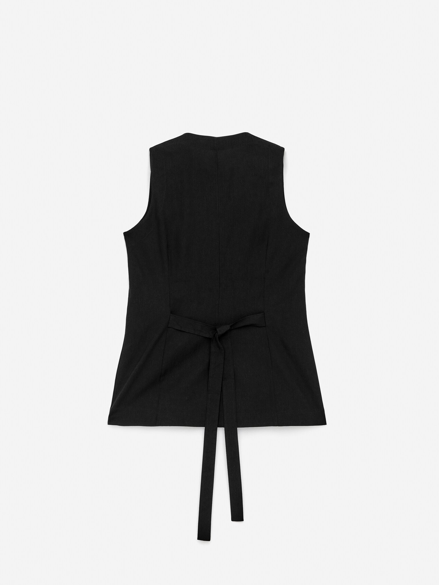 Gilet en mélange de lin - Noir - 6