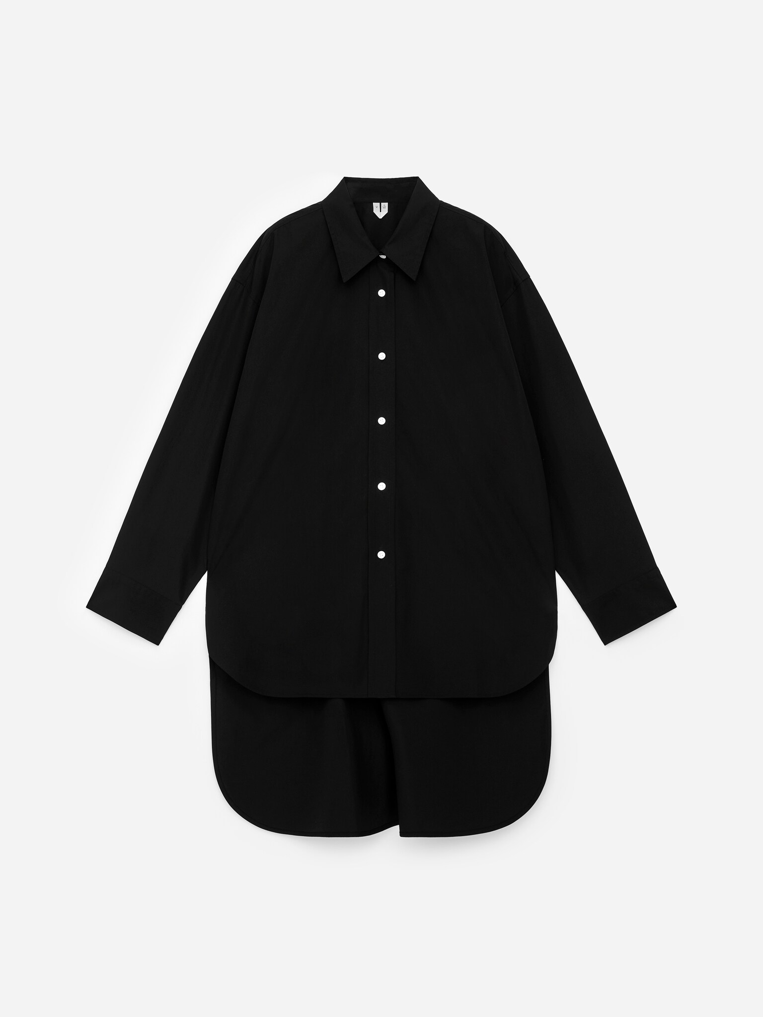 Chemise allongée - Noir/Blanc - 2