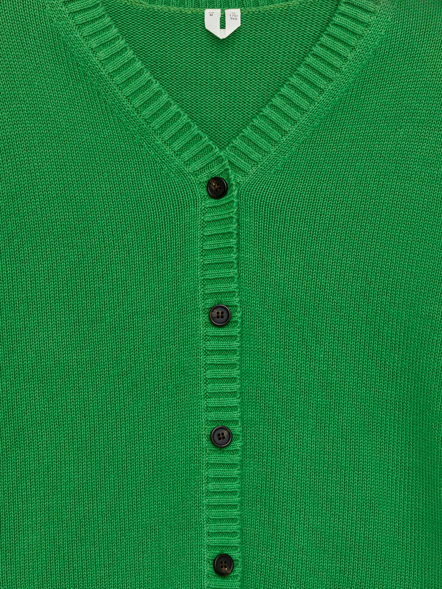 Cardigan in cotone - Verde - 2