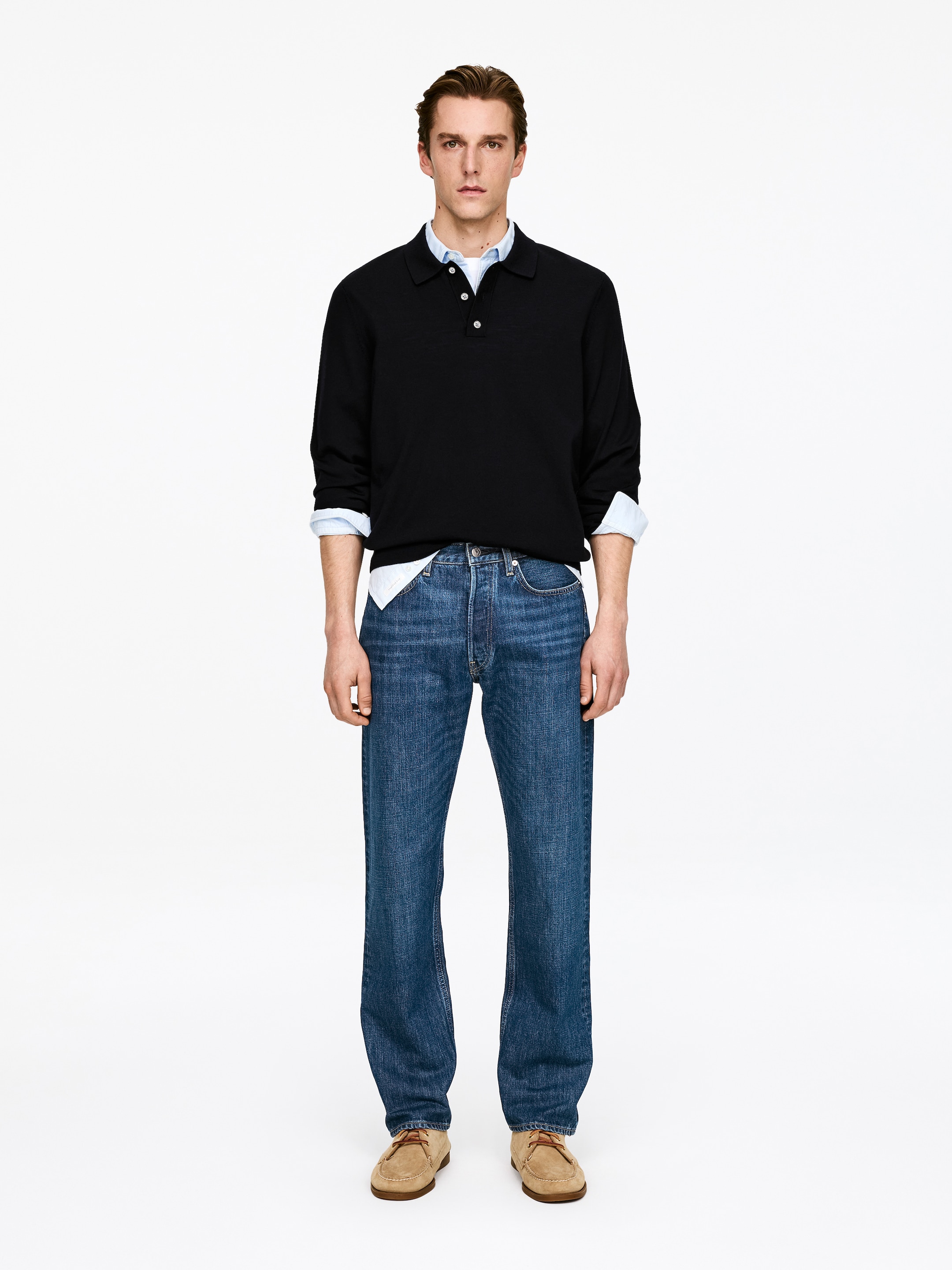 Zobrazit větší obrázek: CLIFF Regular Straight Jeans - Modrá - MUŽI | H&M CZ 1