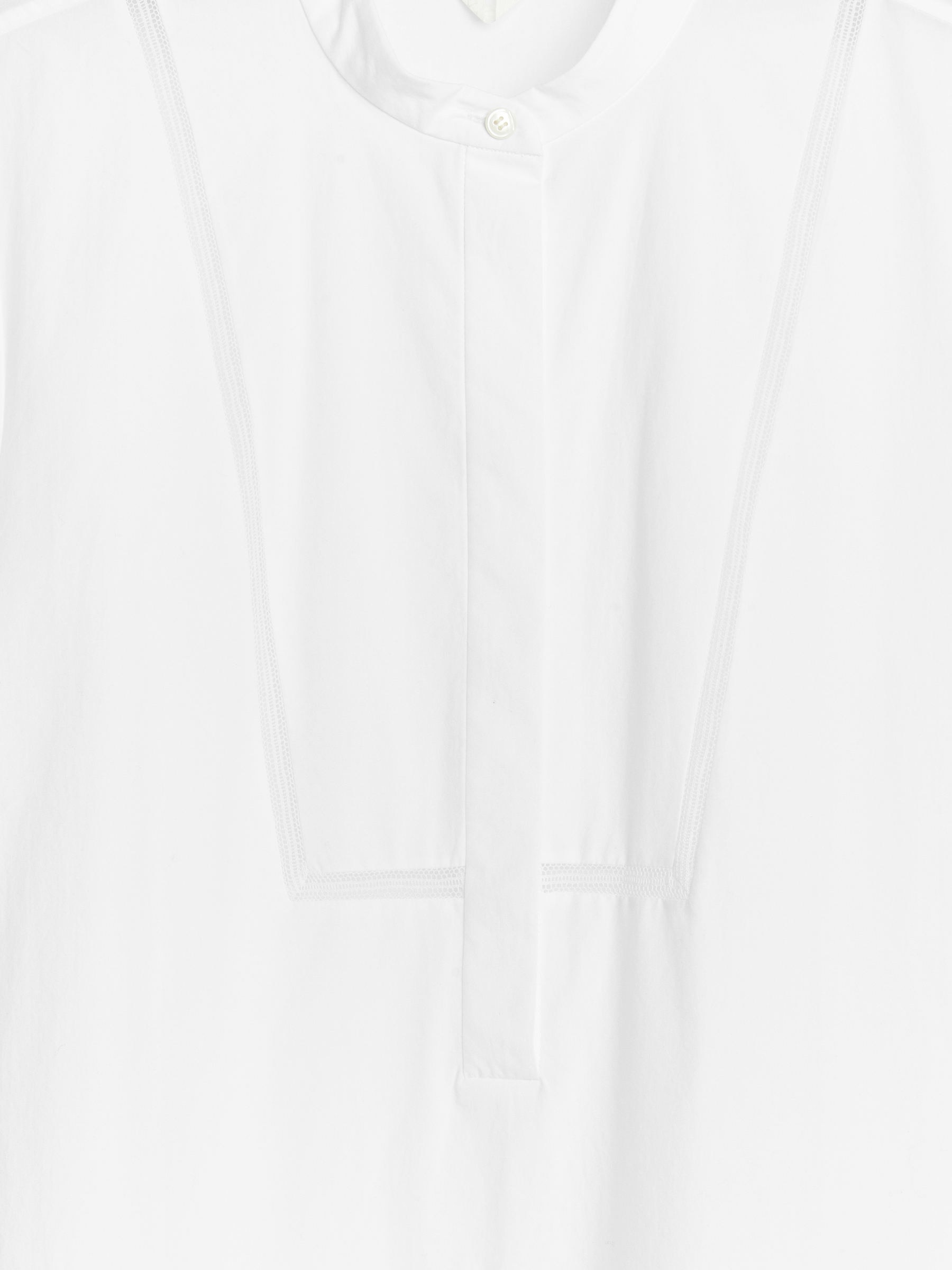 Short-Sleeve Cotton Tunic - White - Regular fit - Women - StillMedia/DescriptiveDetail - 1