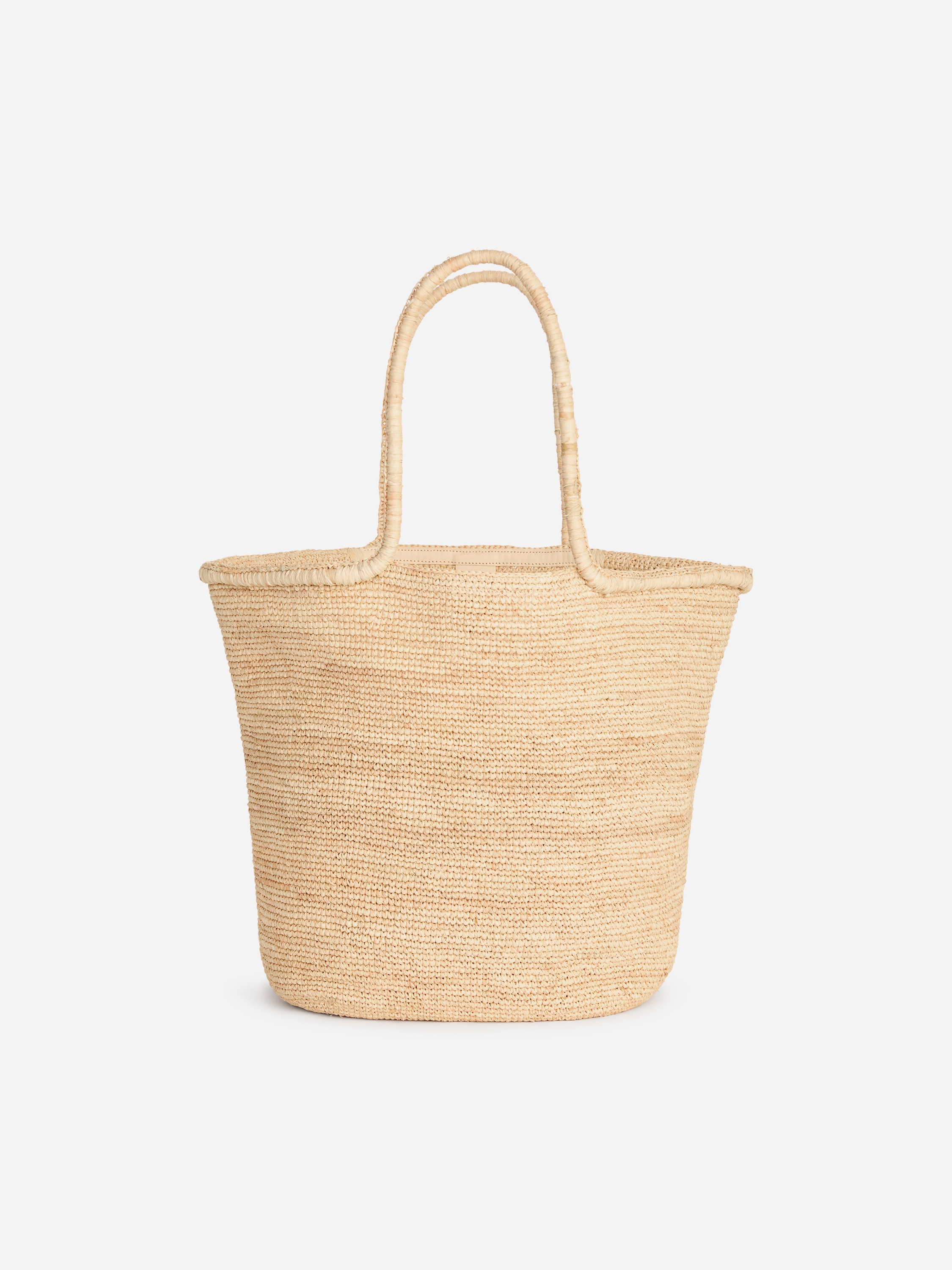 Tragetasche aus Raffiabast-Beige