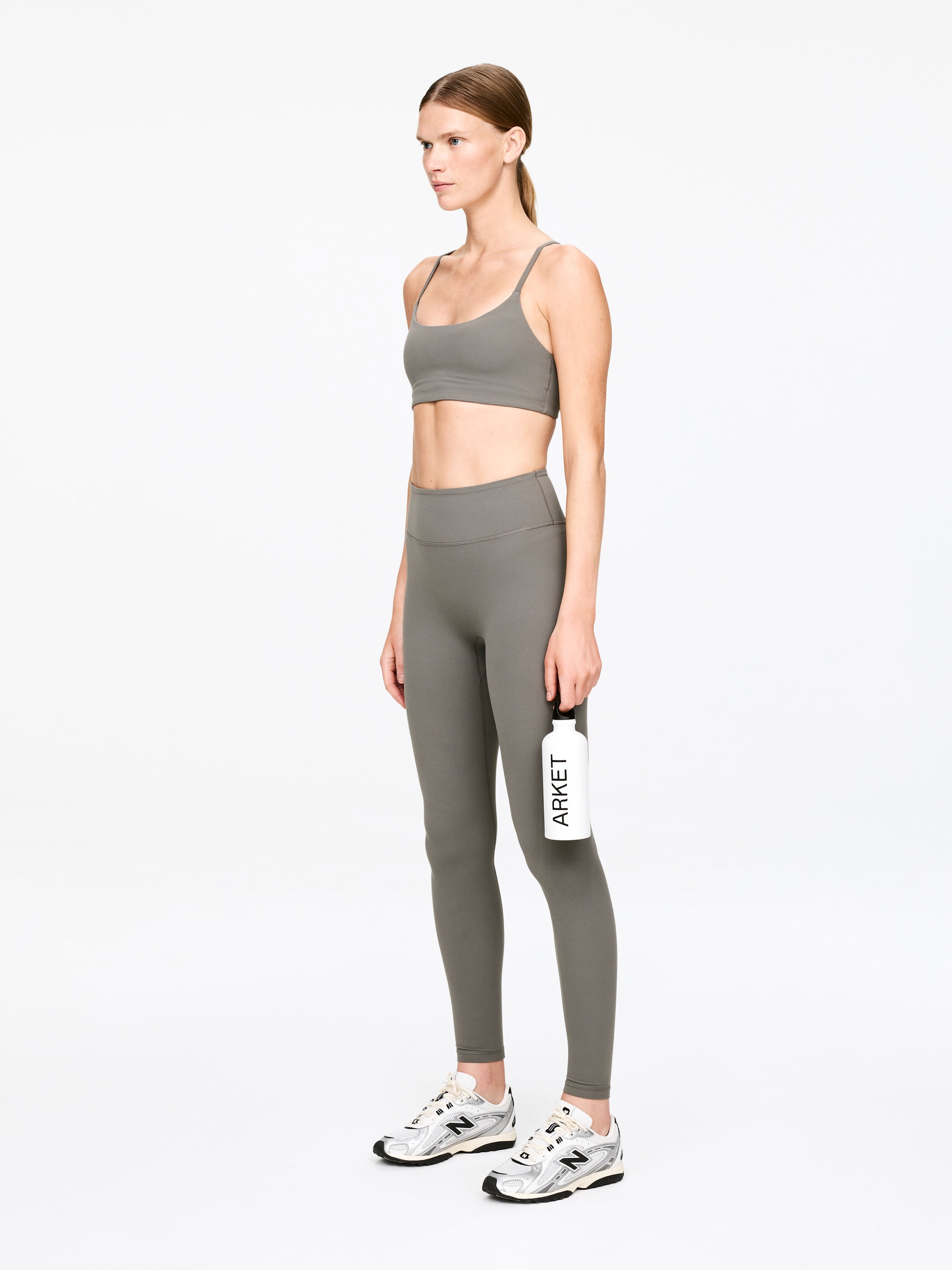 Soft Stretch Leggings - Grey - Slim fit - Women - StillMedia/Lookbook - 5