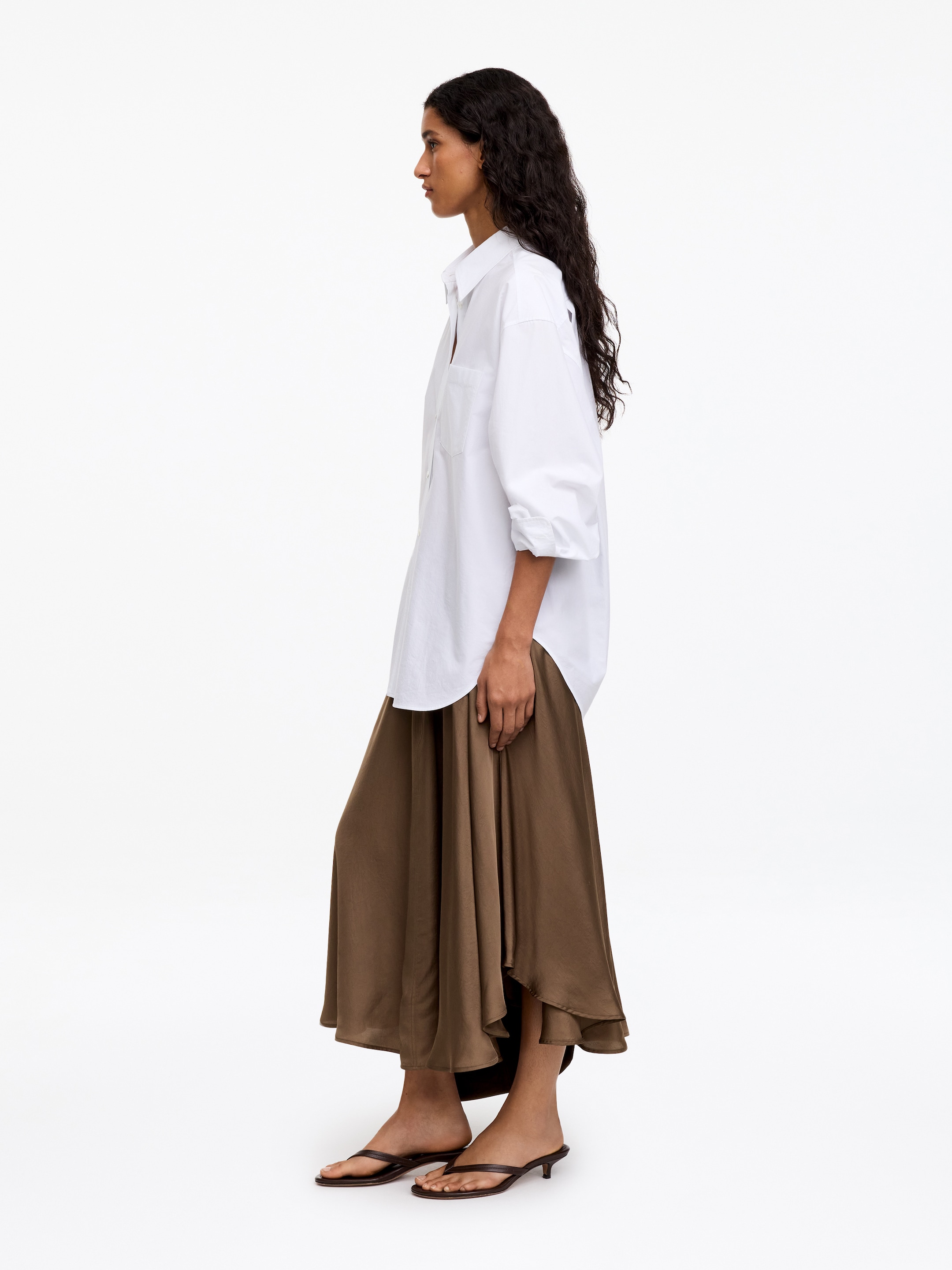 Gonna ampia con coulisse - Talpa scuro - Regular fit - women - StillMedia/Lookbook - 5