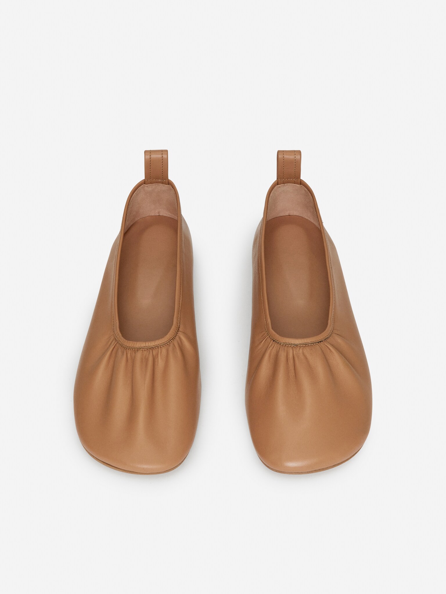 Ballerines en cuir - Marron - 4
