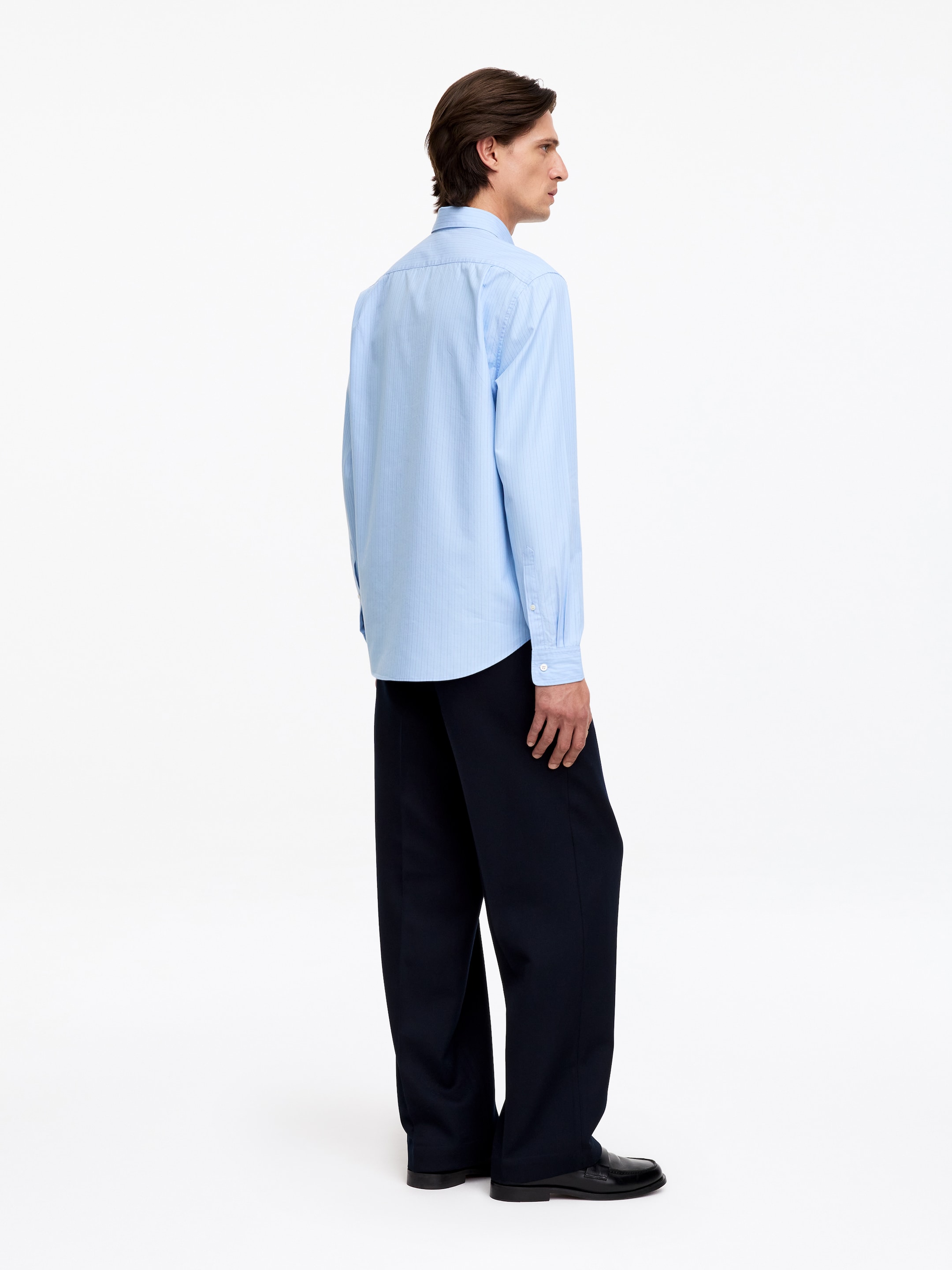 Cotton-Tencel Shirt - Light Blue - Regular fit - Men - StillMedia/Lookbook - 3