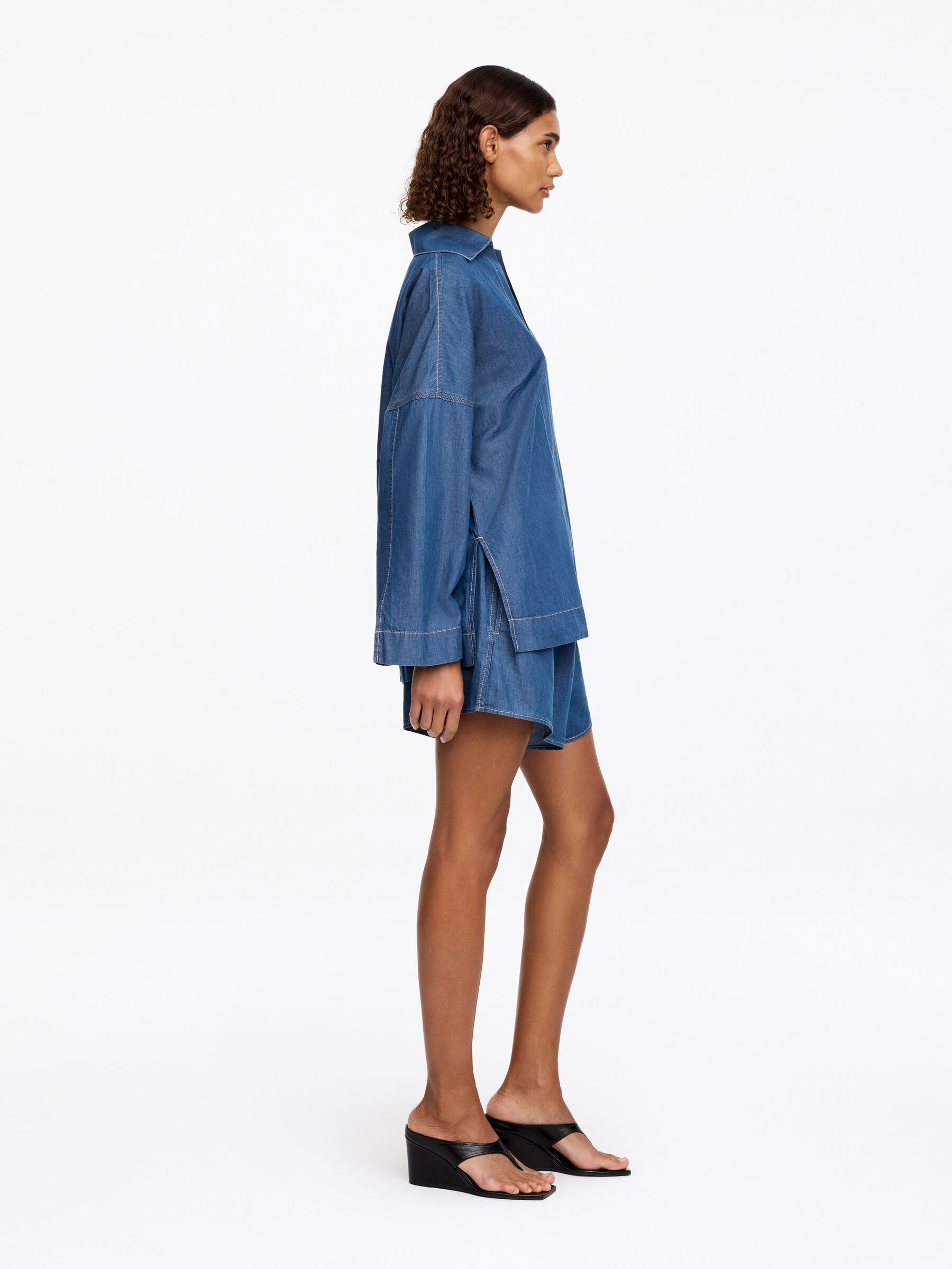 Pop-Over Sailor Shirt - Blue - Regular fit - Women - StillMedia/Lookbook - 2