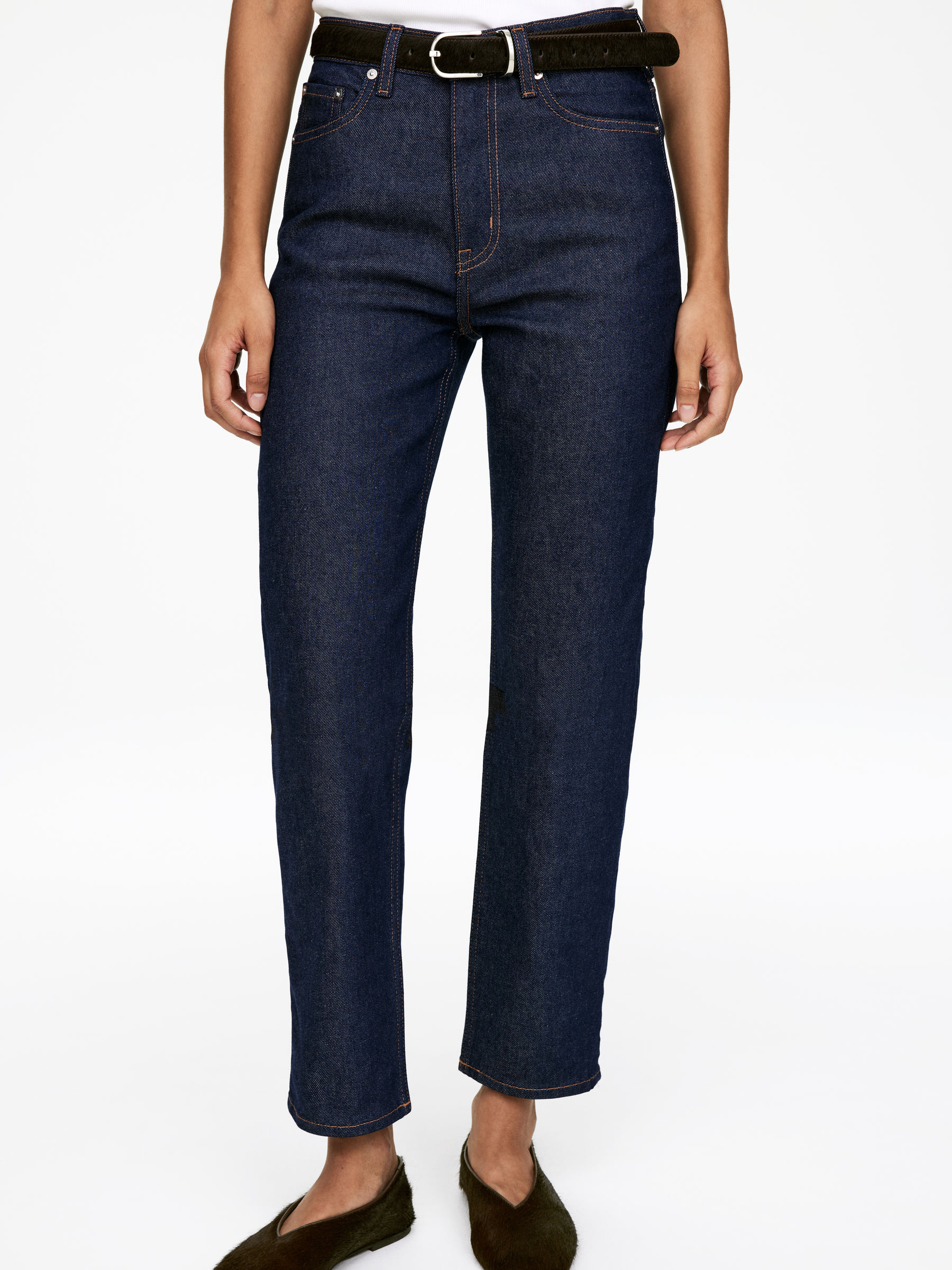 JADE CROPPED smala jeans - Mörkblå - Slim fit - Women - StillMedia/Lookbook - 4