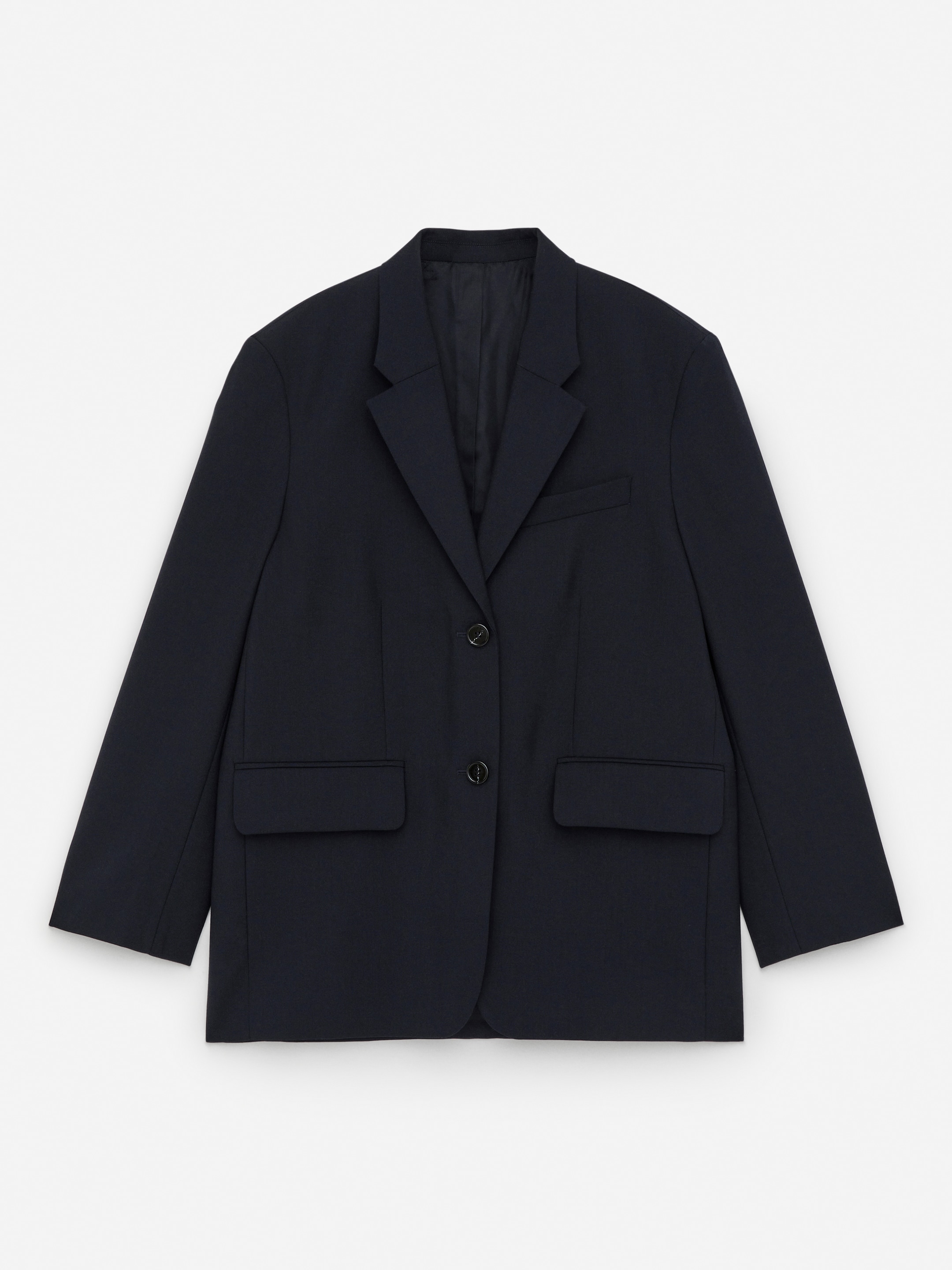 Visa större bild: Oversized ullkavaj - Mörkblå - DAM | H&M SE 1