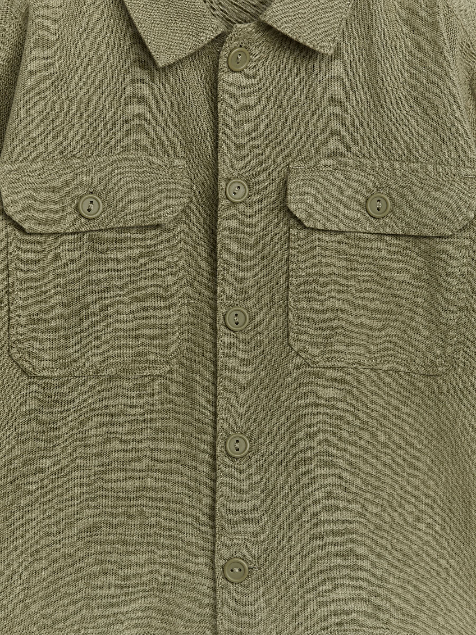 Lockeres Overshirt aus Baumwoll-Leinen-Mischung - Khaki - Relaxed Fit - Kinder - StillMedia/DescriptiveDetail - 2