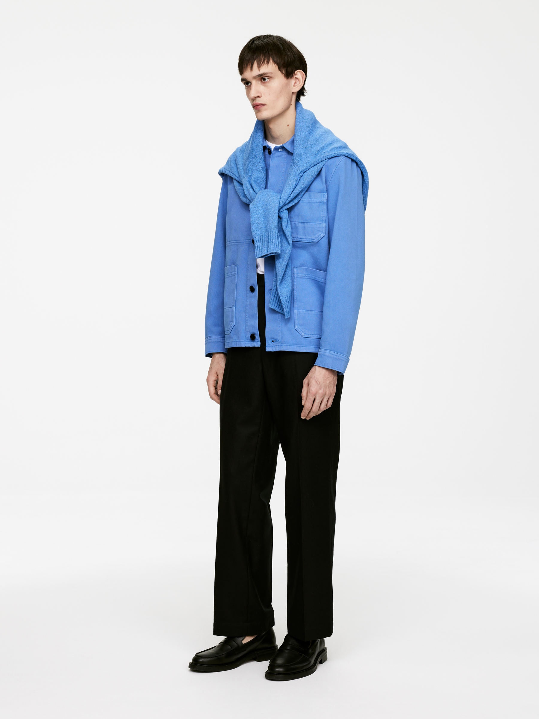 Overdyed Twill Overshirt - Blue - Regular fit - Men - StillMedia/Lookbook - 5
