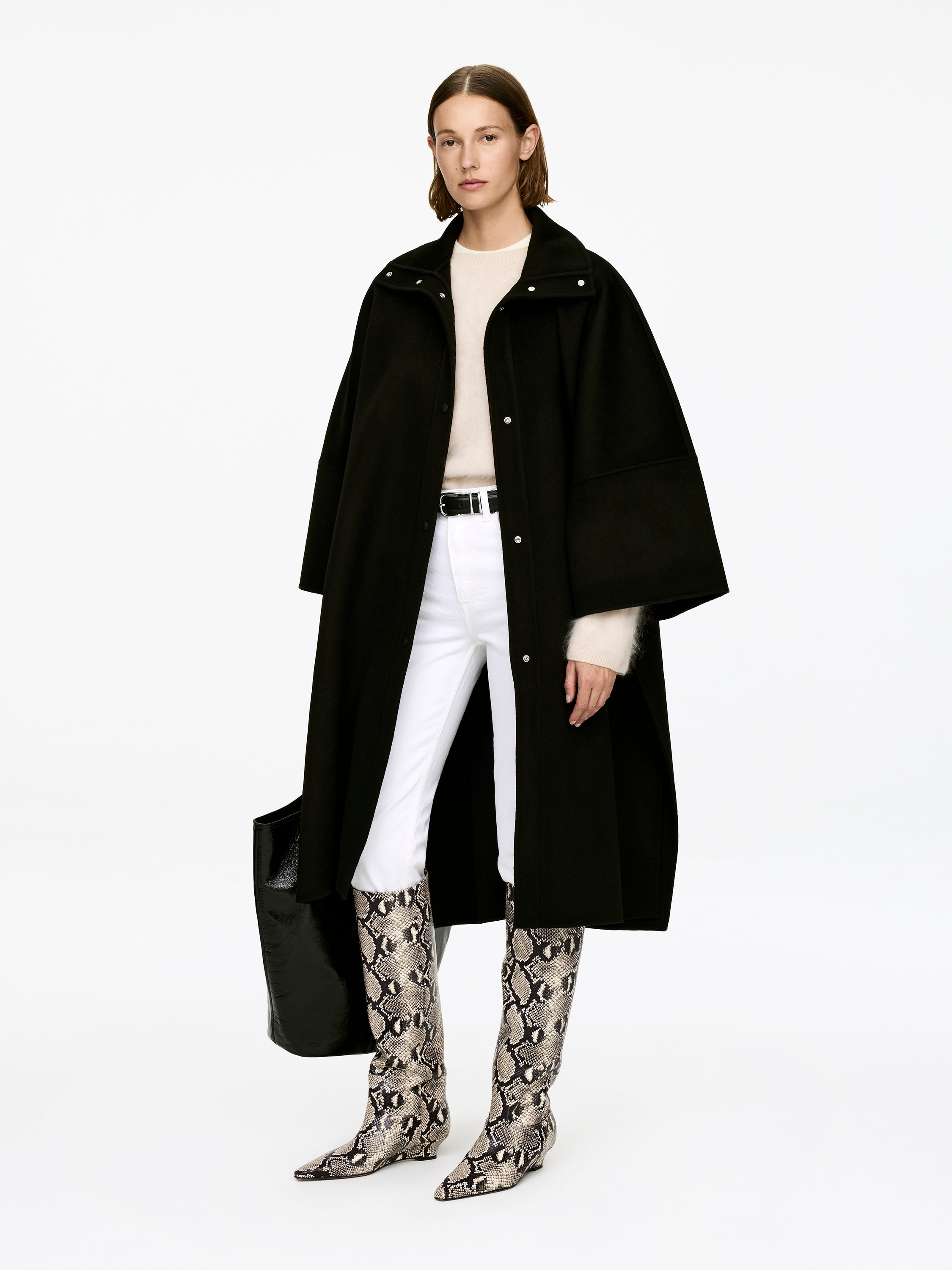 Lederstiefel mit Keilabsatz - Beige/Schwarz - Women - StillMedia/Lookbook - 7