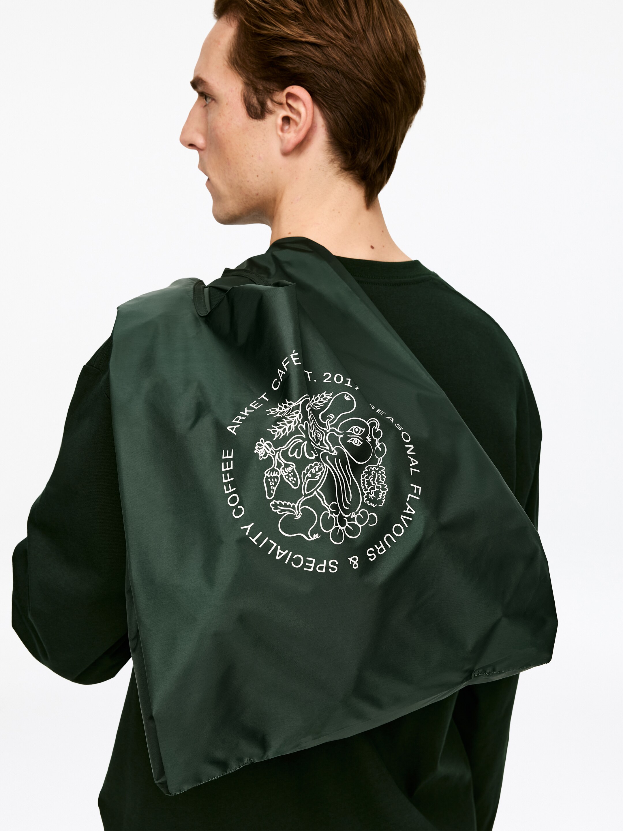 Größeres Bild anzeigen: ARKET CAFÉ Faltbare Tragetasche - Dunkelgrün - Men | H&M AT 1