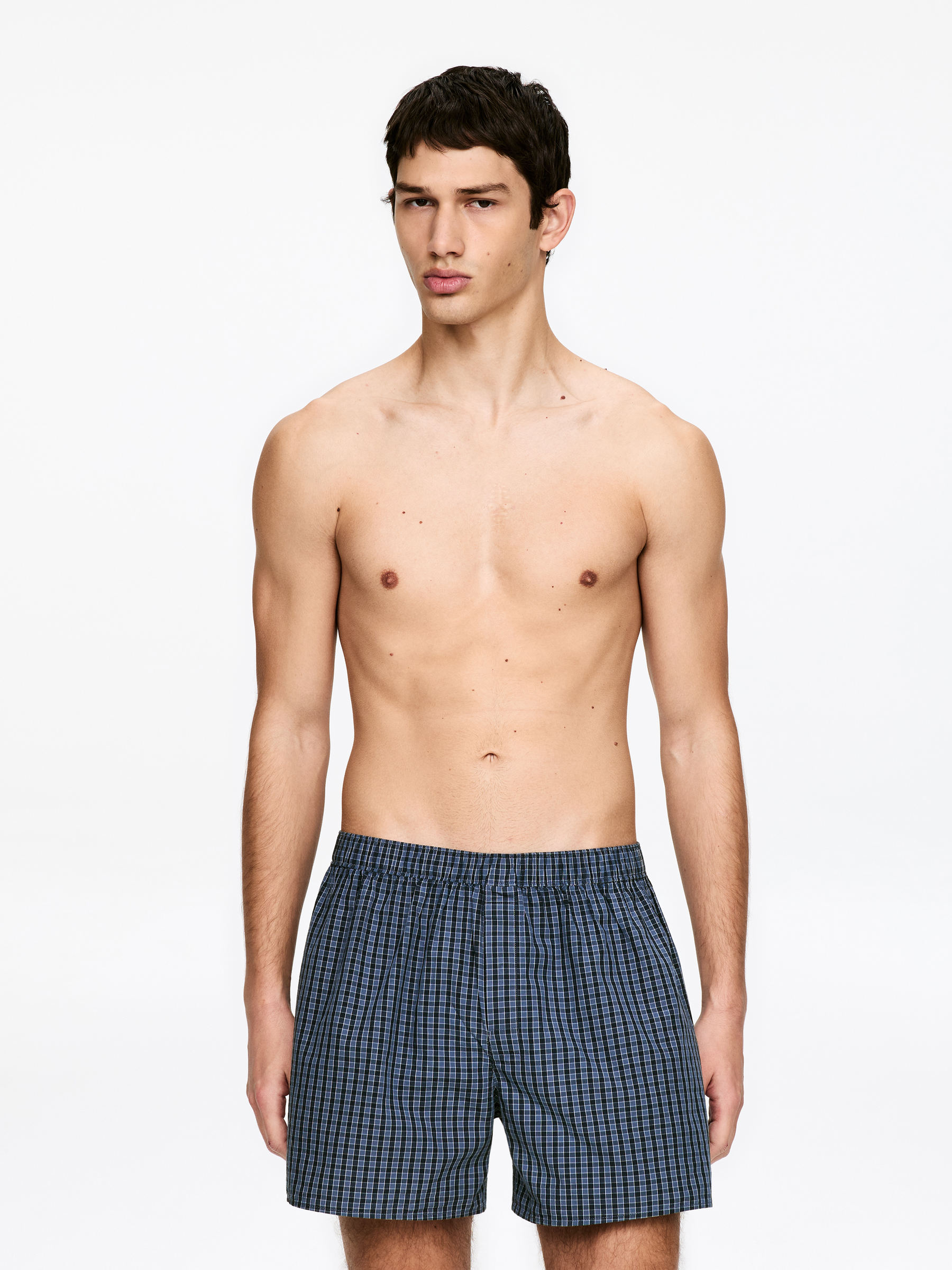 Woven Boxers, Set of 2 - Blue - Regular fit - Men - StillMedia/Lookbook - 3