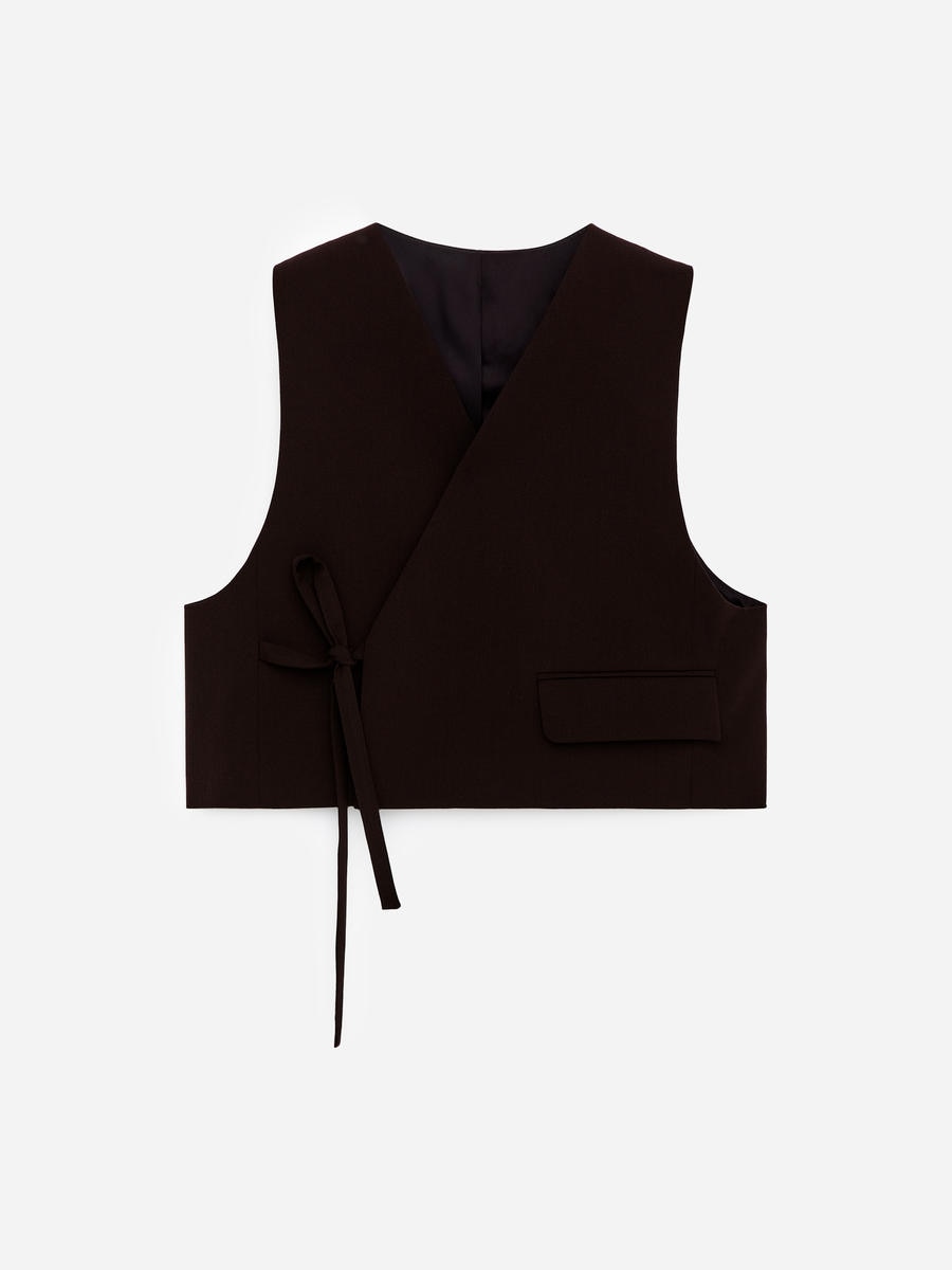 ARKET Women's  Crop Vest Brown,  size 40