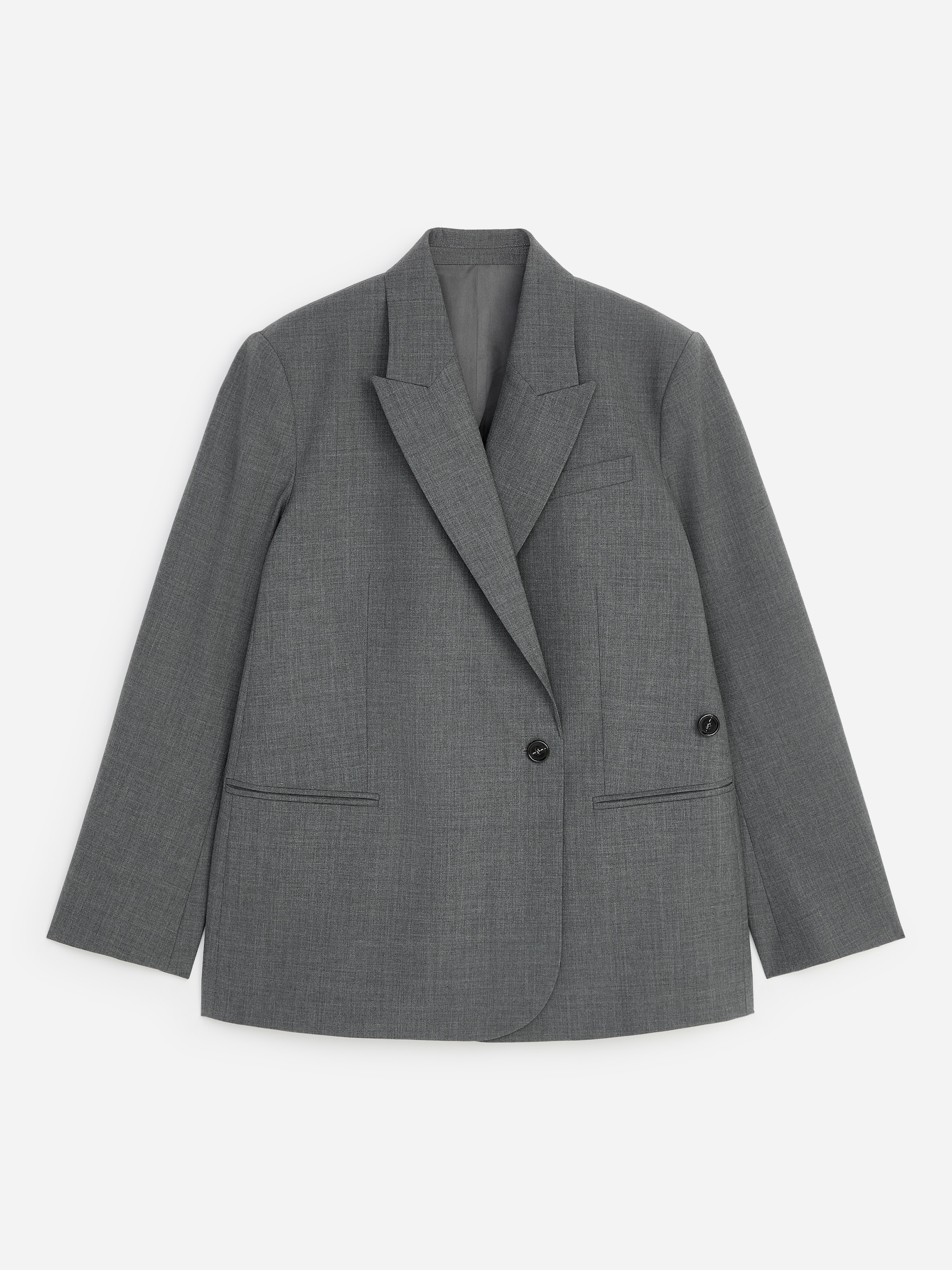 Wool-Blend Blazer - Dark grey - Regular fit - Women - StillMedia/DescriptiveStillLife - 1