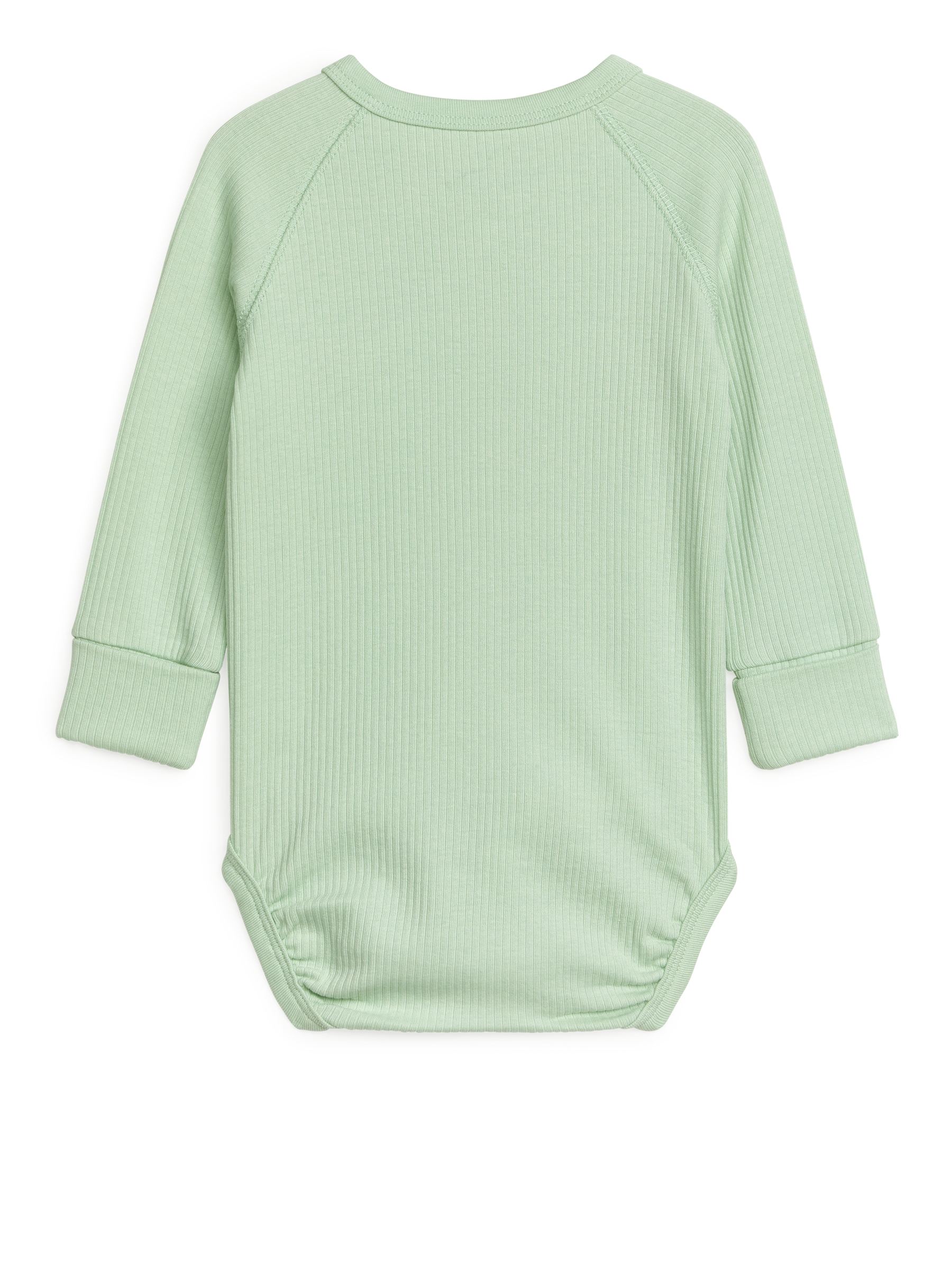 CottonLyocellWrapBodysuit - Verde claro - Corte estándar - Children - StillMedia/DescriptiveStillLife - 3