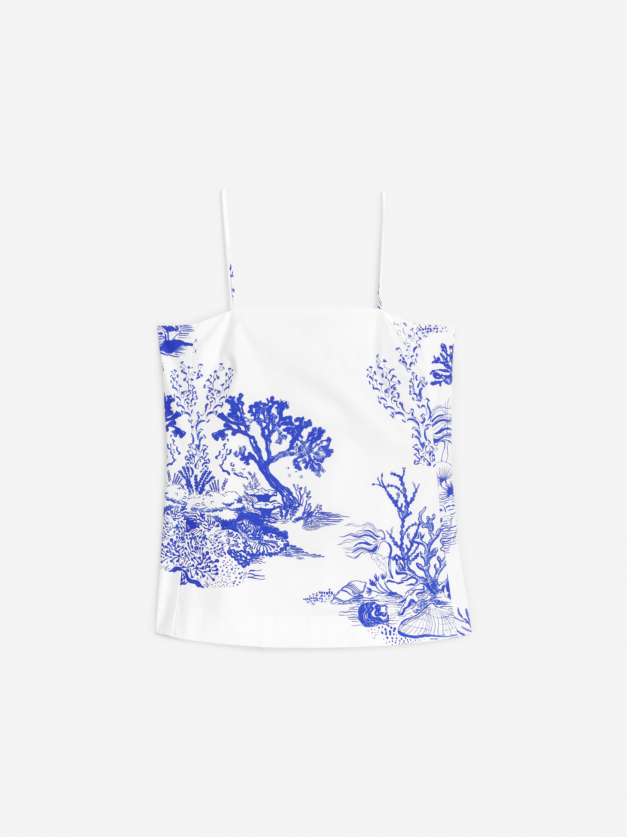 View larger image: Print Strap Top - White/Blue - Ladies | H&M GB 1