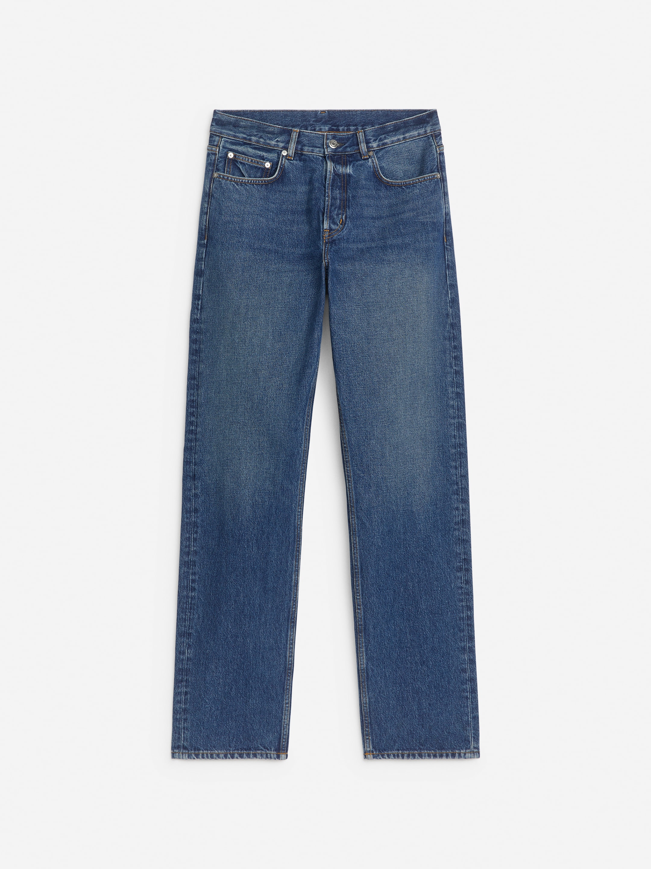 OCEAN Loose Straight Jeans-#606575-12003