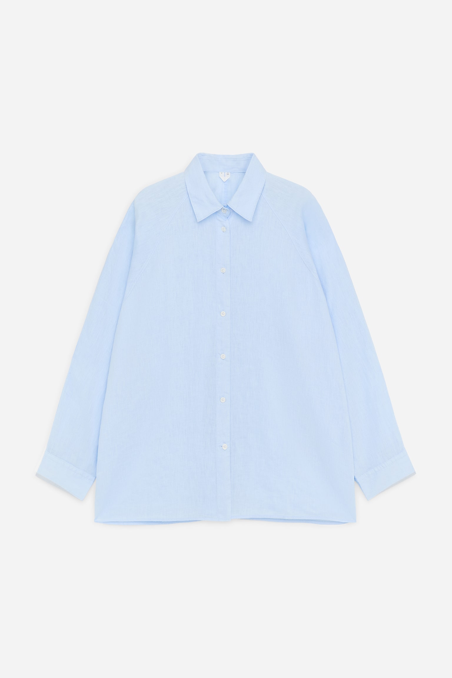 Camisa de lino holgada - Azul claro/Rojo/Blanco - 2