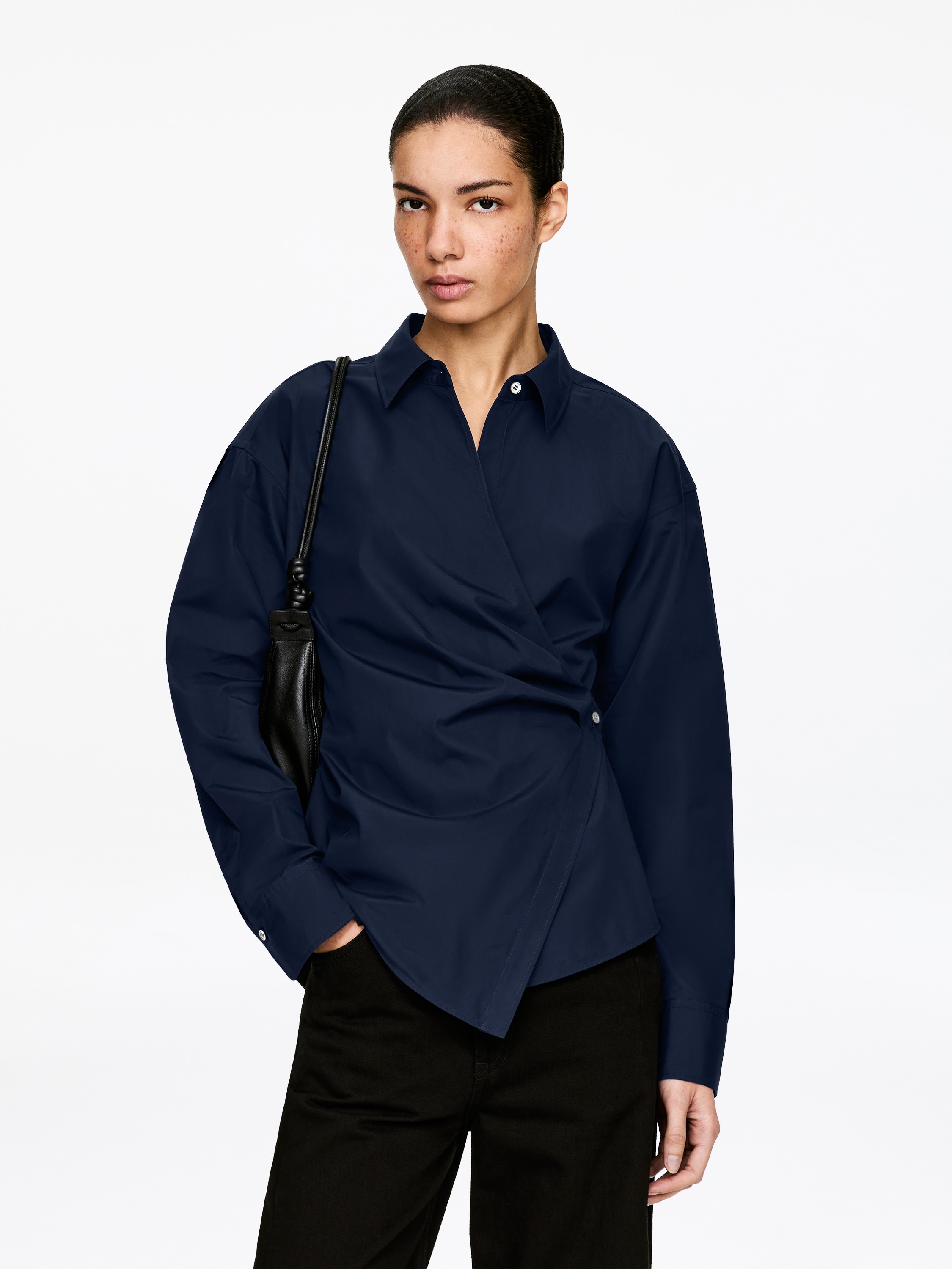 Wrap Shirt - Dark Blue