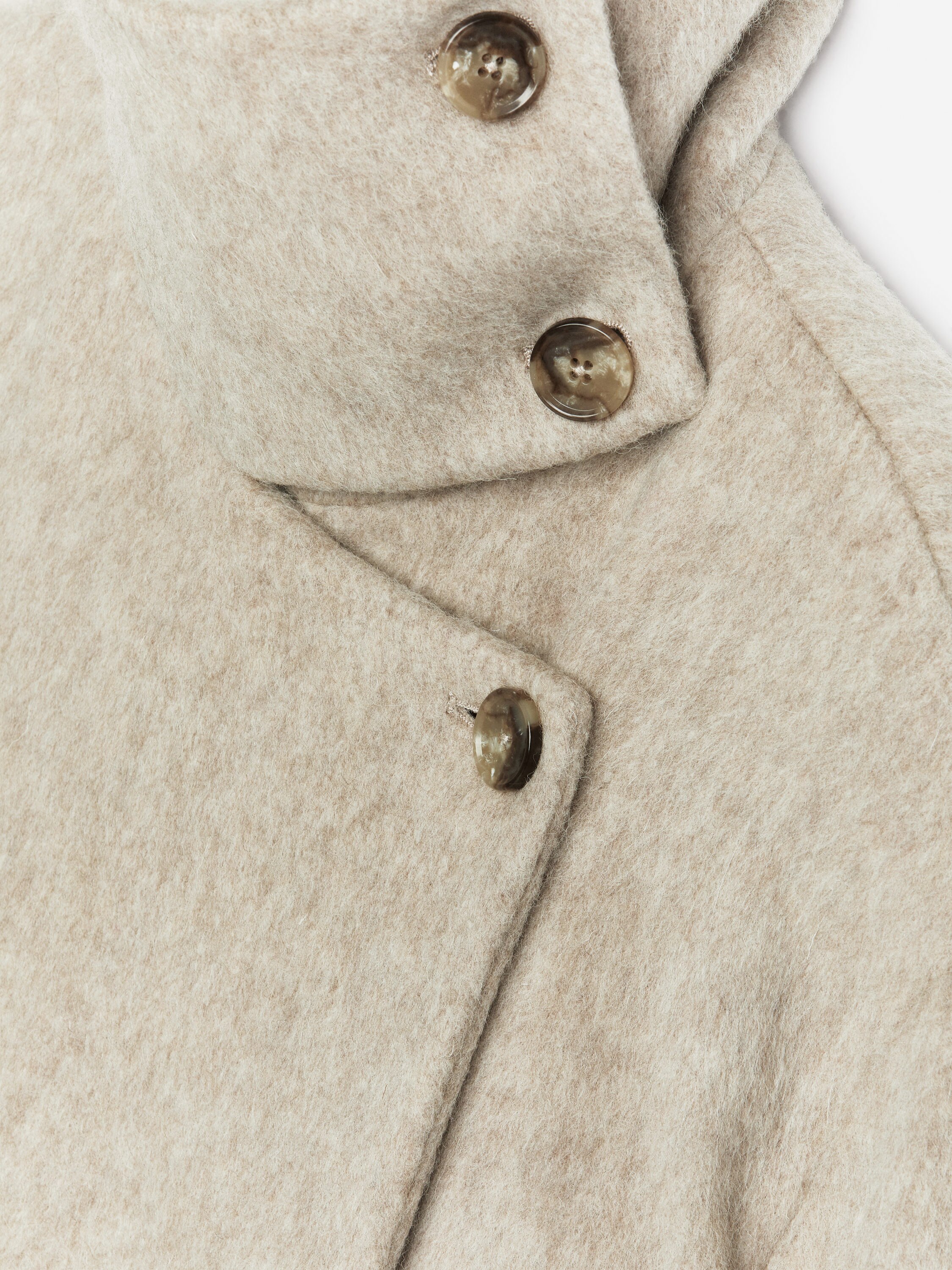 stand collar pearl button coat（beige） 【公式通販】