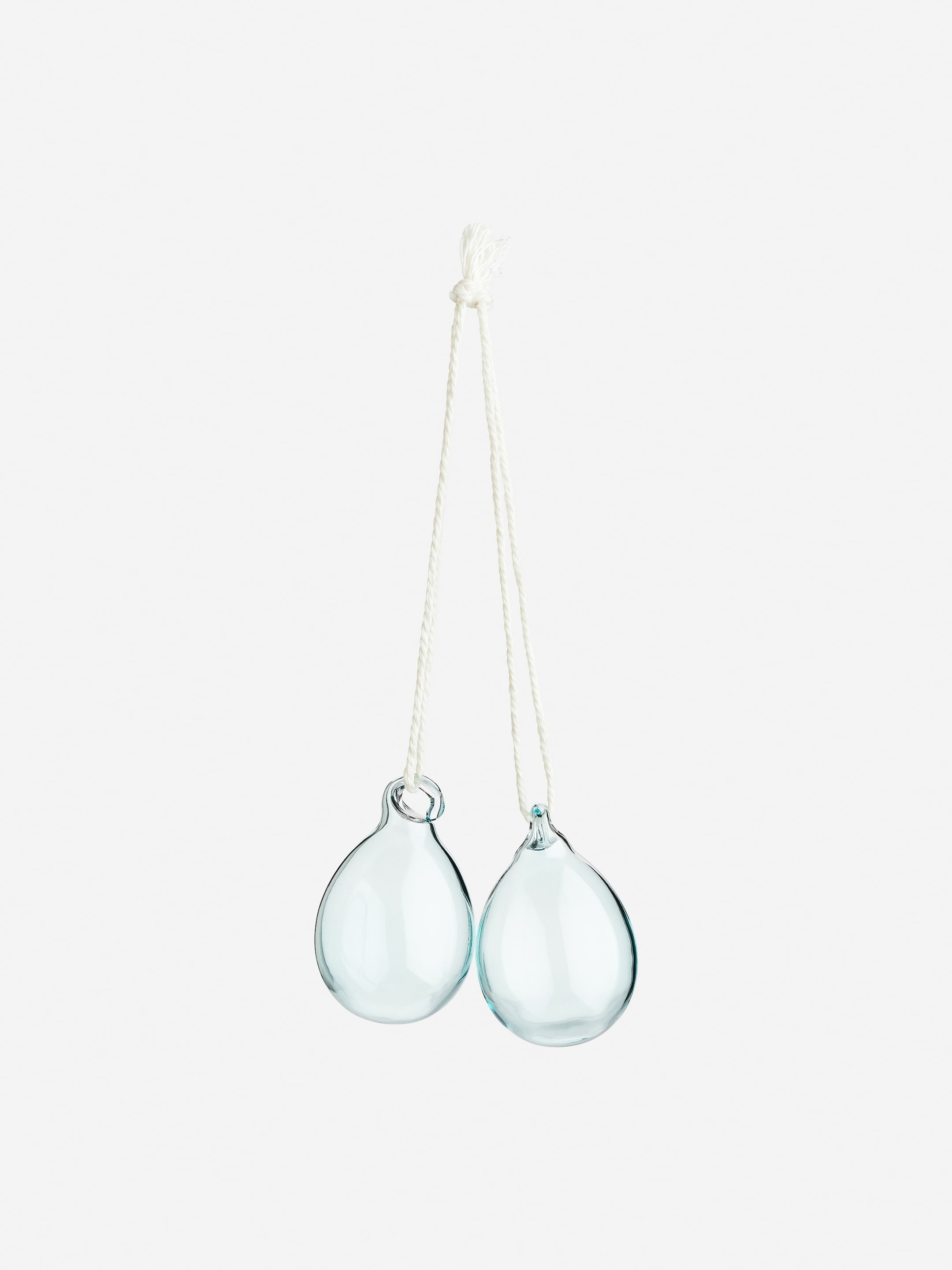 Grösseres Bild ansehen: 2er-Set Glaseier - Transparent/blau - HOME | H&M CH 1