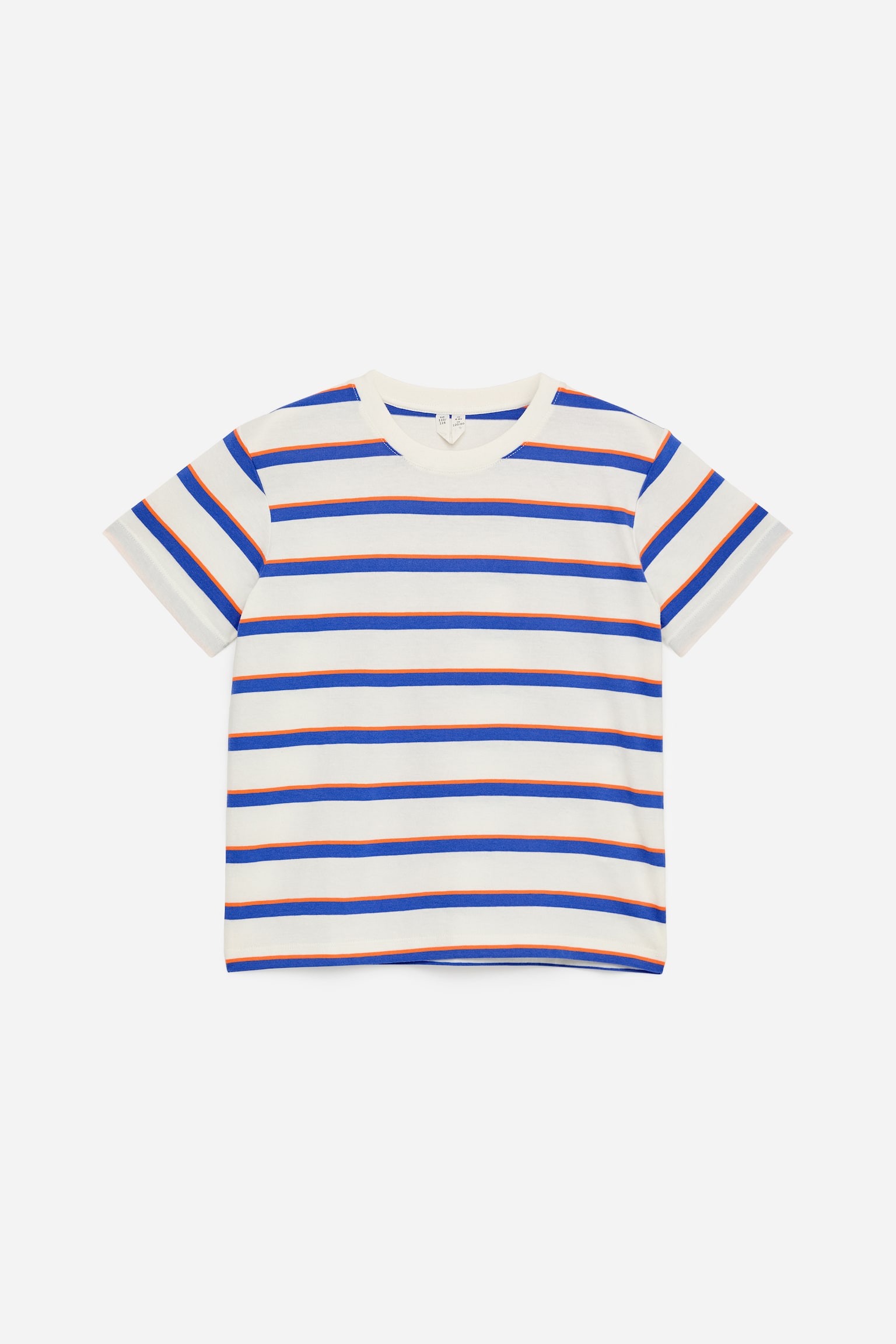 T-Shirt mit Rundhalsausschnitt - Weiß/Orange/Blau/Blau/Khakigrün/Grün/Weiß - 1