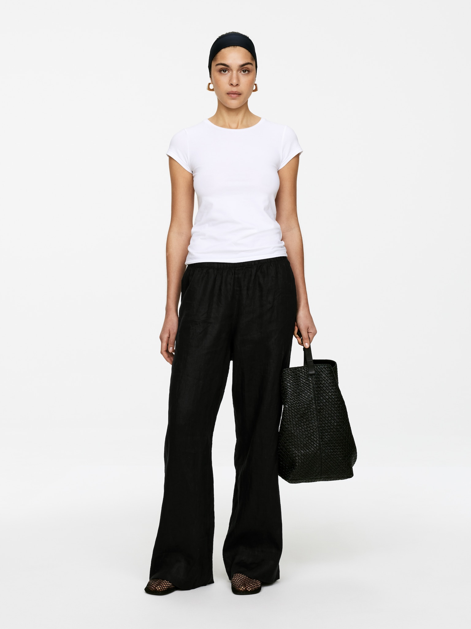Pantalones de lino - Negro/Azul/blanco/Beige/negro