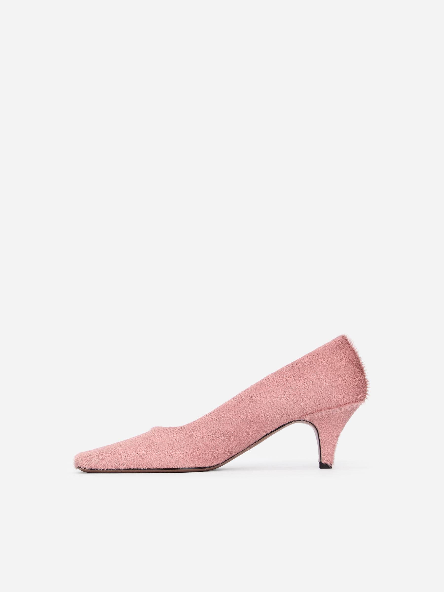 Pony-Hair Effect Leather Pumps - Pink - Women - StillMedia/DescriptiveStillLife - 3
