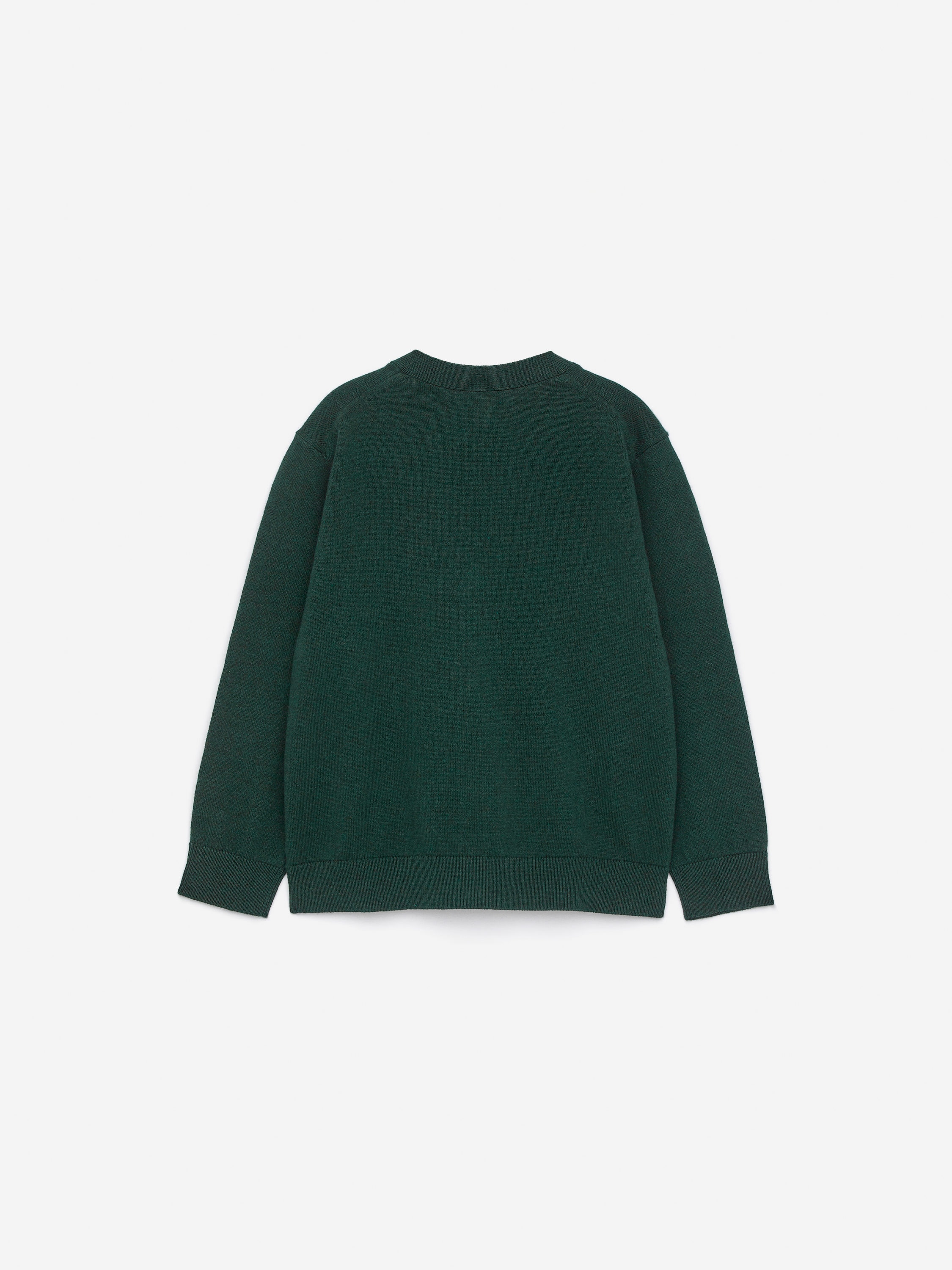 Cotton-Wool Cardigan - Dark Green - Regular fit - Children - StillMedia/DescriptiveStillLife - 1