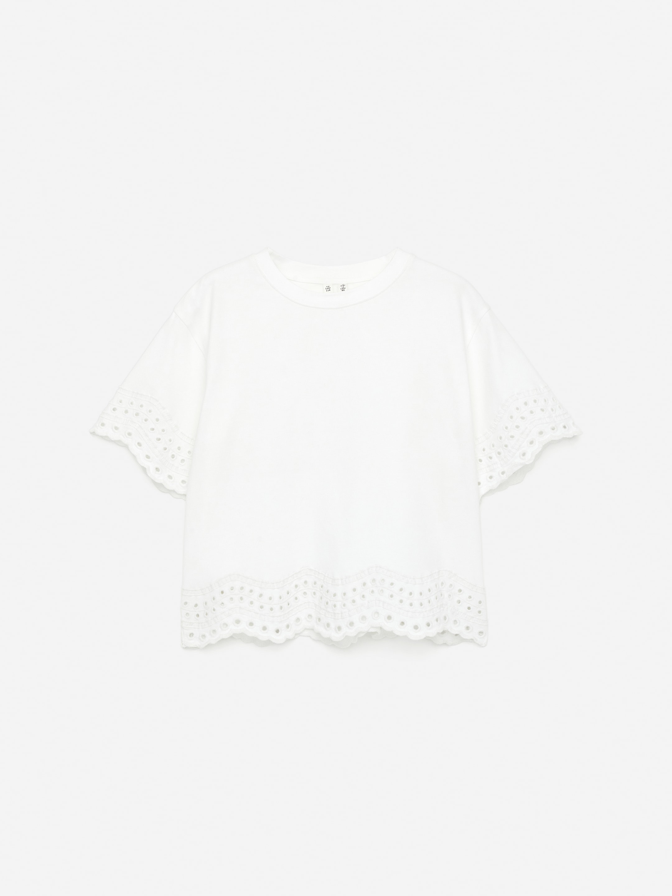 Visa större bild: Topp med broderi anglaise - Vit - BARN | H&M SE 1