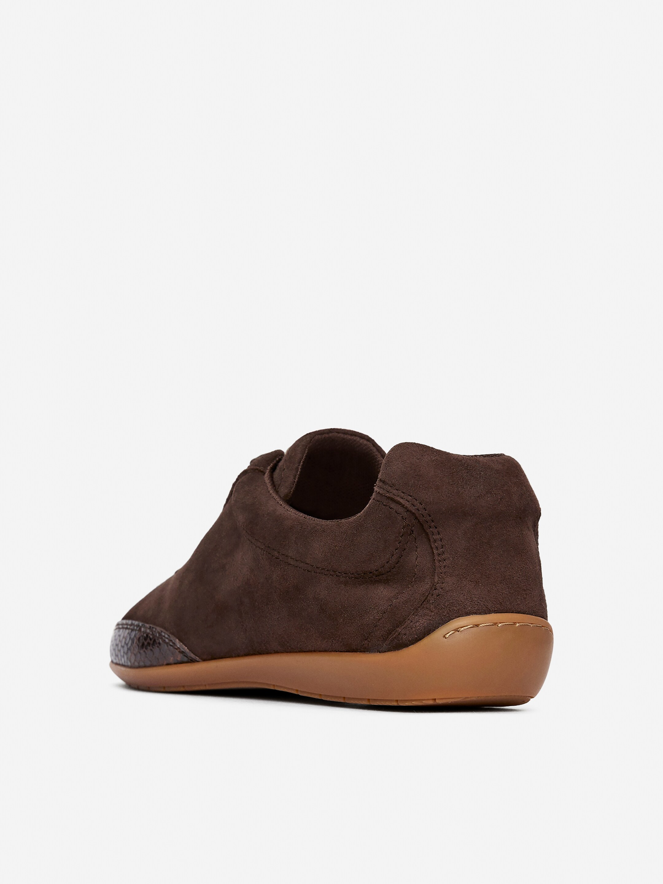 Suede Trainers - Dark Brown/Faux Snake - Women - StillMedia/DescriptiveStillLife - 4